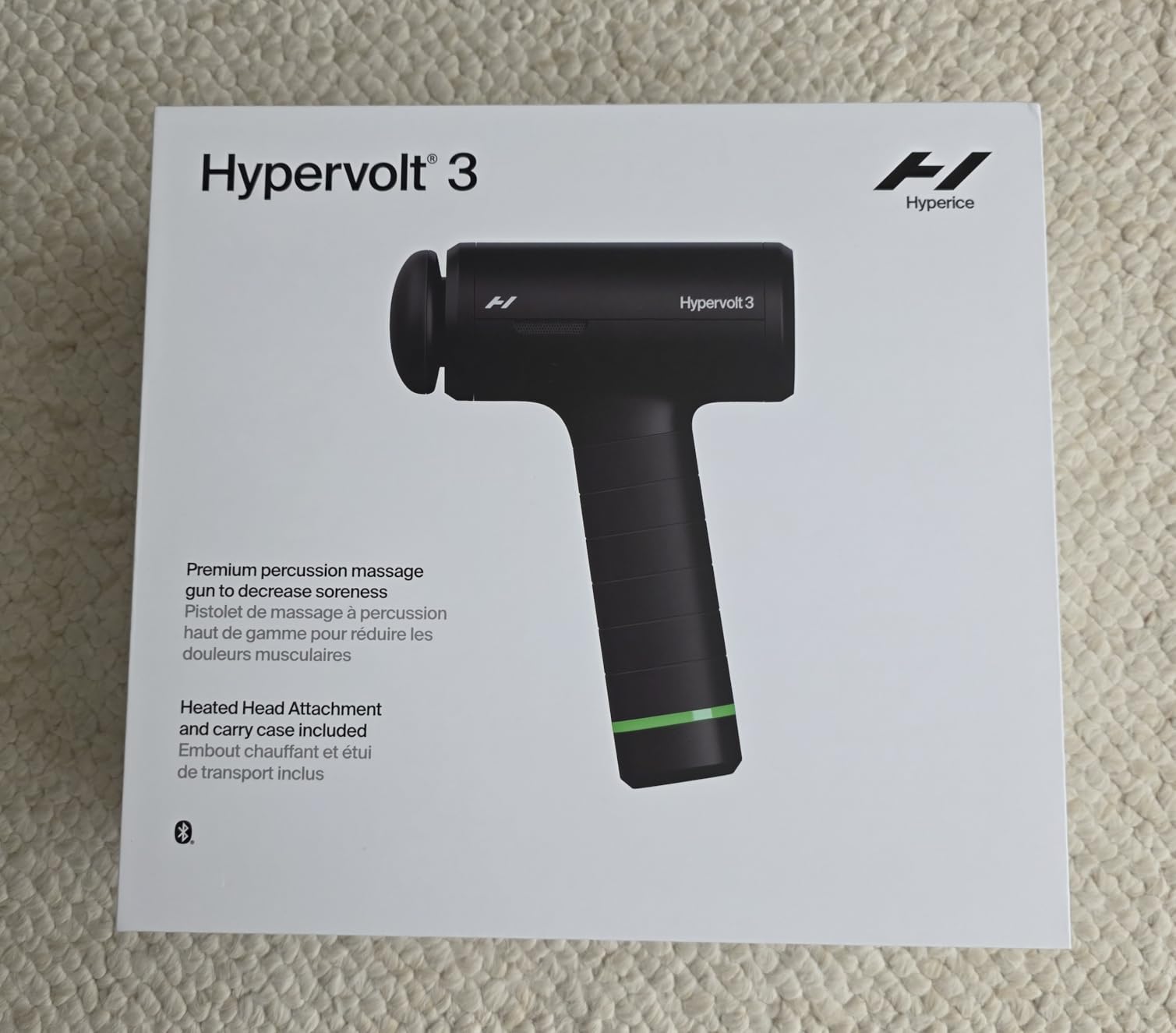 Hyperice Hypervolt 3 - QuietGlide Technology Handheld Percussion Massage Gun | 5 Speeds, 5 Interchangeable Heads | Helps Relieve Sore Muscles, Improve Mobility and Speed Up Recovery customer photo 1
