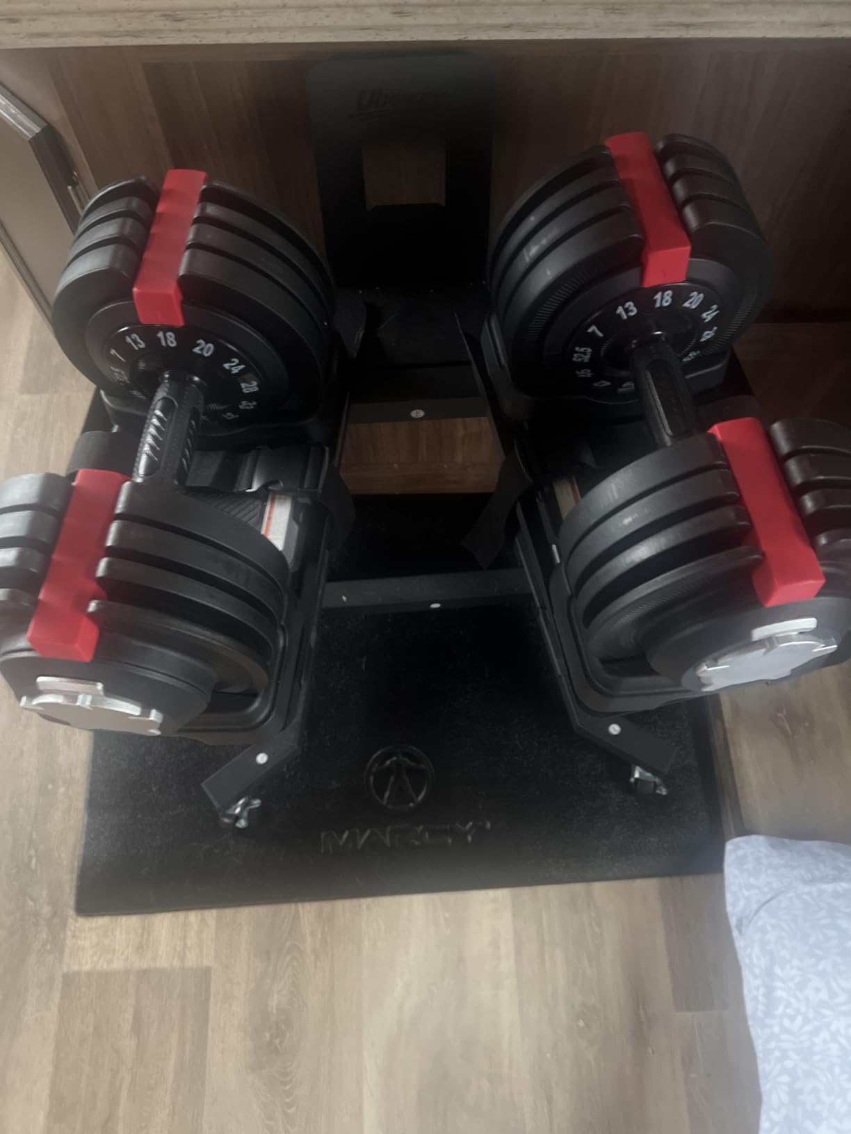 Yaheetech Adjustable Dumbbell Set 5-52.5 lb customer photo 2