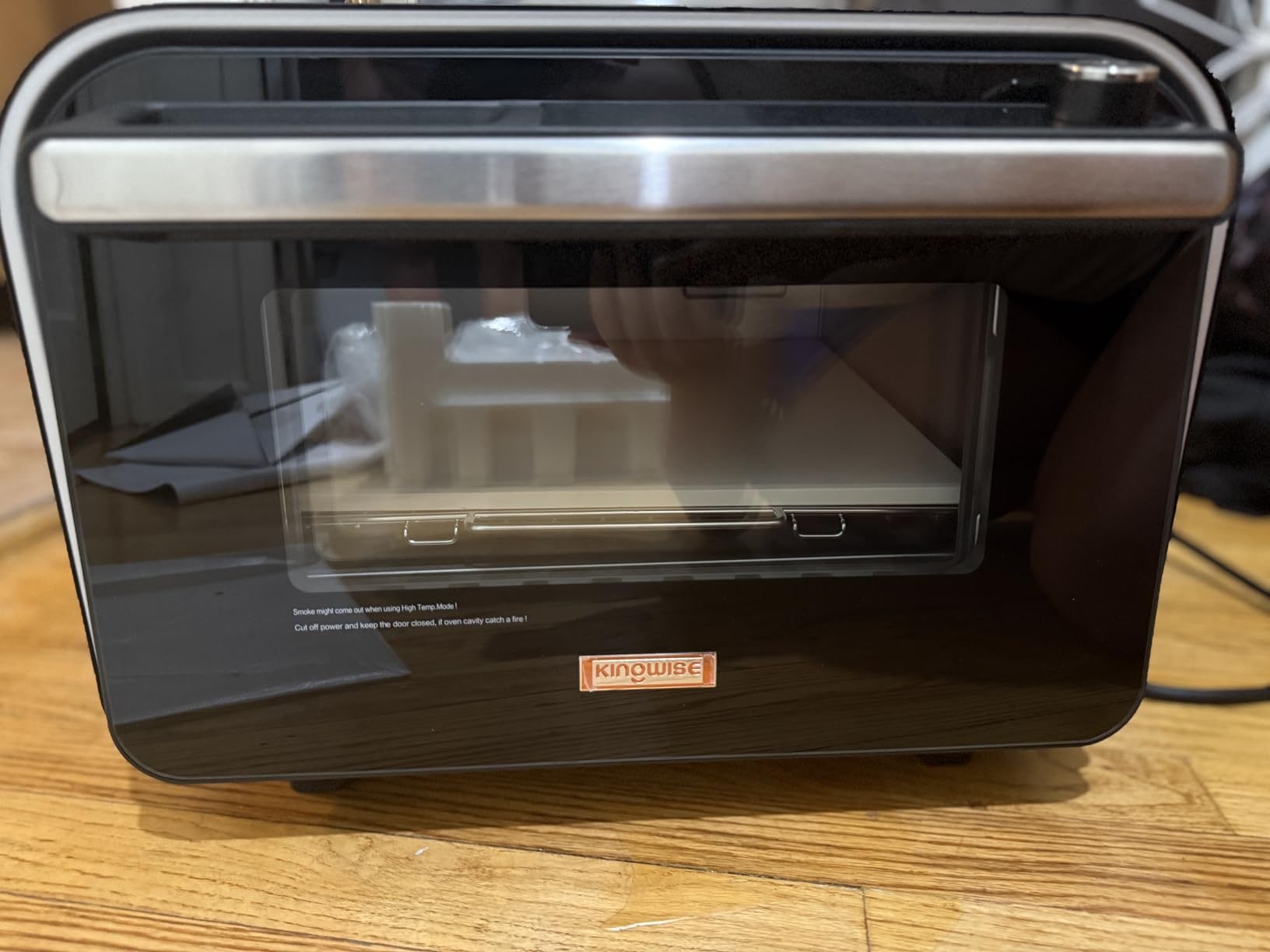 KINGWISE Convection Pizza Oven Electric, IPX4 Waterproof Countertop Air Fryer Oven, Fits 13-Inch Pizza, Heats up to 750℉, 6 Cooking Functions and 5 Pizza Presets, Pizza Stone & Pizza Peel Included customer photo 2