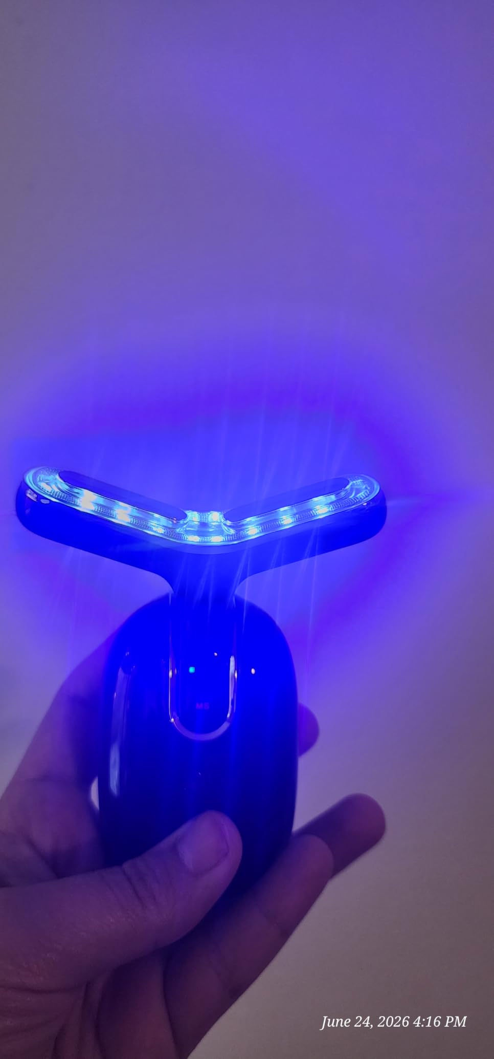 Micro-Current Facial Beauty Device, Red Light Therapy for Face and Neck with Vibration, 3 Color LED Mode Face Massager for Treat Facial Wrinkles and Skin Care - FDA Cleared (Black) customer photo 1