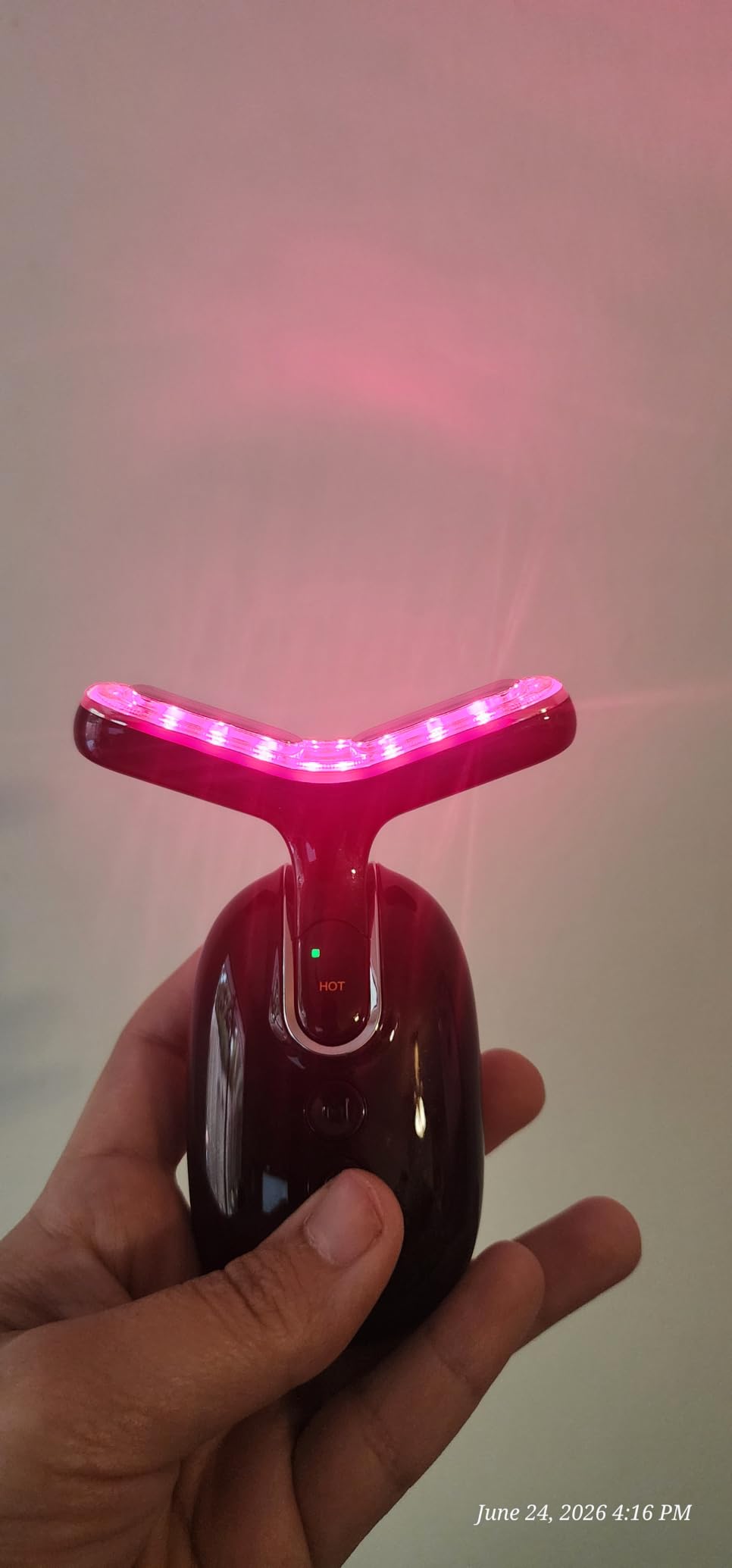 Micro-Current Facial Beauty Device, Red Light Therapy for Face and Neck with Vibration, 3 Color LED Mode Face Massager for Treat Facial Wrinkles and Skin Care - FDA Cleared (Black) customer photo 2