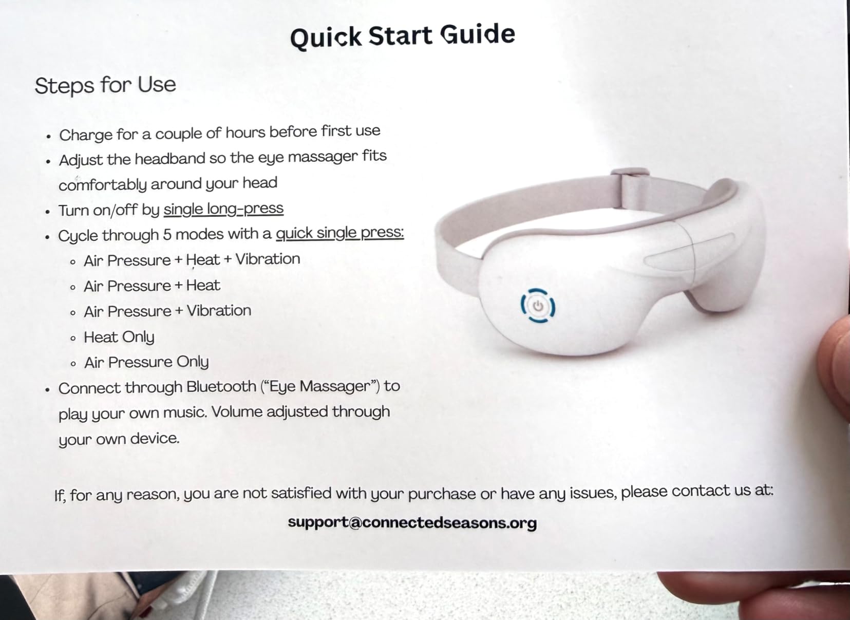 STRIDEFLOW Eye Massager with Heat, Migraine Mask & Headache Relief, FSA Eligible/HSA Eligible, Dry Eye Relief, GENTLE Warmth & LIGHT Compression, Cooling Gel Eye Mask, Foldable Rechargeable customer photo 1