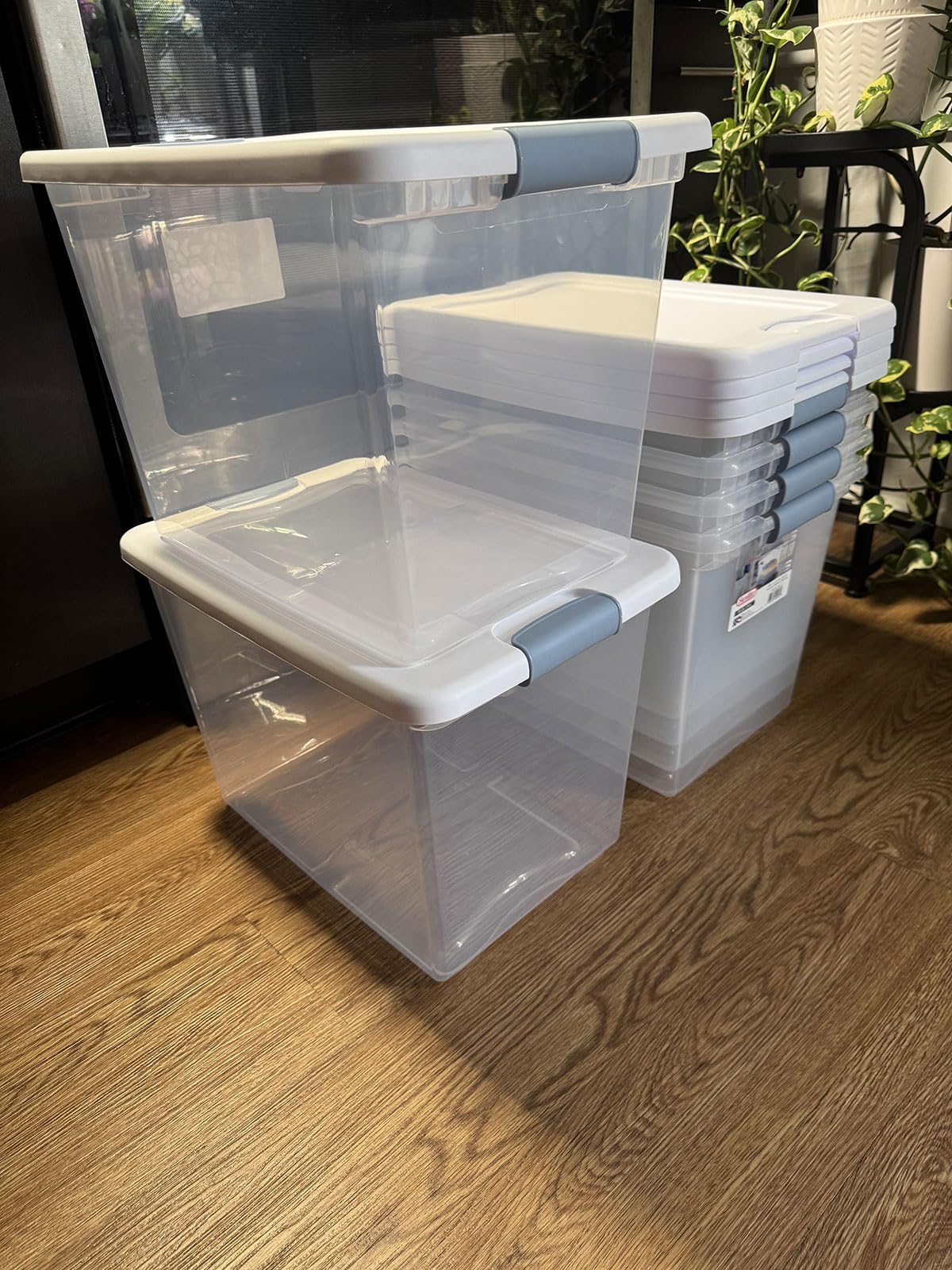Sterilite Latching Box with Lids for Home and Office, 64 Quart, 4-Pack | Heavy-Duty and Stackable Plastic Containers with Latches for Closet, Cabinet, Bedroom, Bathroom and Dorm Room Organization customer photo 1