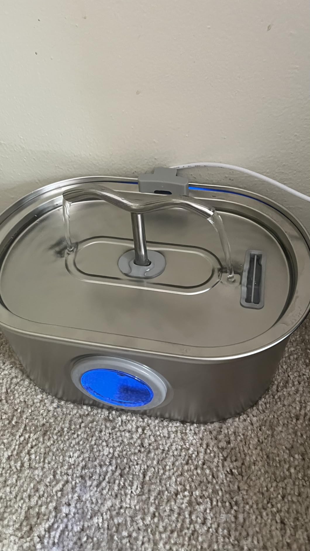 Stainless Steel Cat Water Fountain, 108oz/3.2L Pet Water Fountain for Cats Indoor, with Dual Spouts for Multiple Cats, Ultra-Quiet Automatic Dog Water Dispenser, 3 Replacement Filters Included customer photo 2