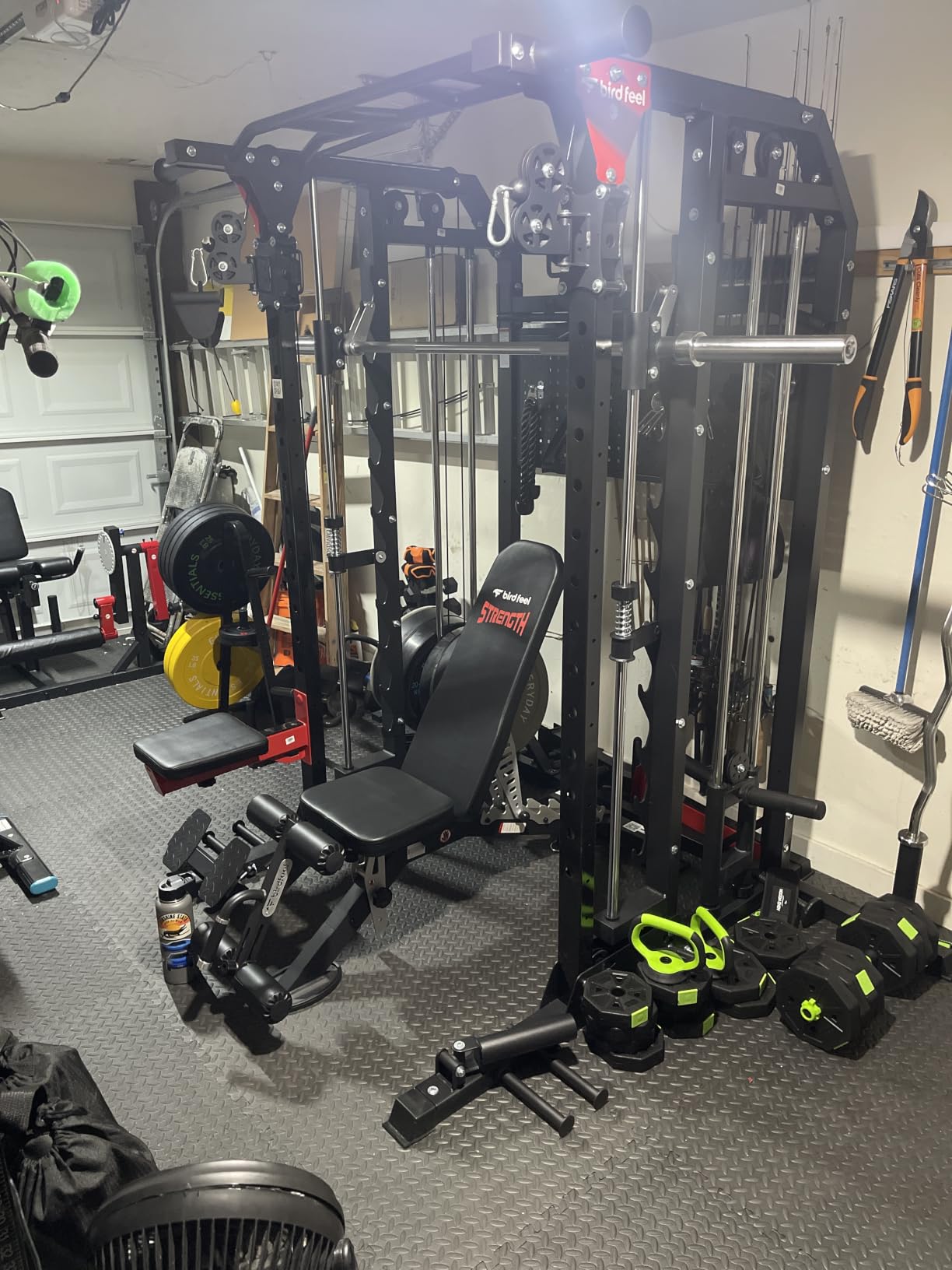 Multi-Function 2000LB Power Cage Smith Machine, Dual Pulley Cable Crossover | Home Gym Squat Rack customer photo 1