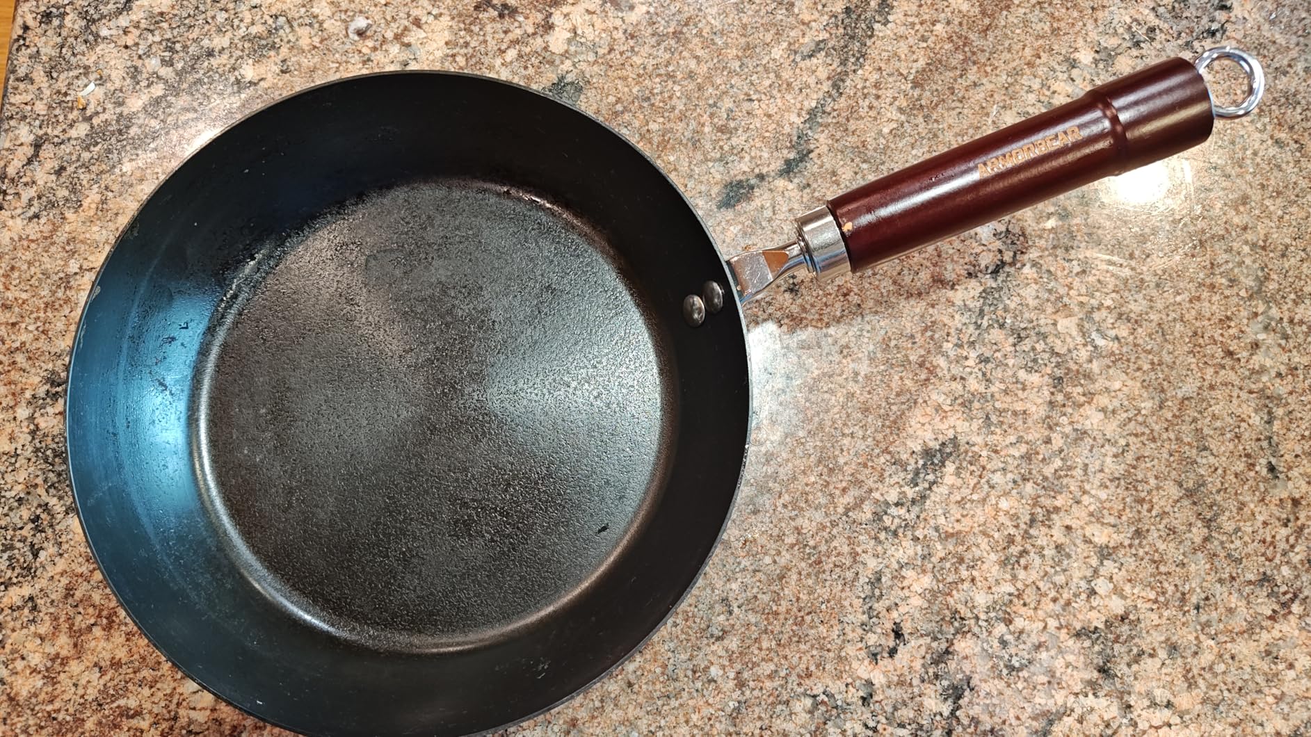 12 Inch Auto-Seasoning Large Carbon Steel Skillet, Pre-Seasoned Deep Nitrided Carbon Steel Pan for Family Size Meals and Professional Searing, Wooden Handle, PFAS & PFOA-Free customer photo 1