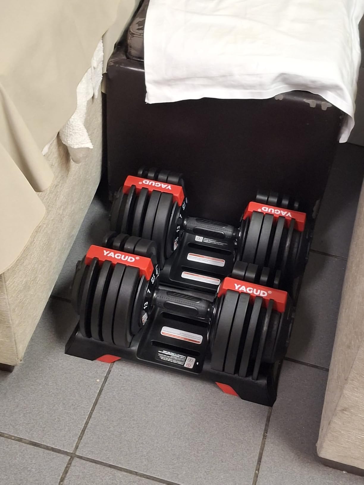 Yagud Adjustable Dumbbell Set, Adjustable Weights Dumbbells customer photo 2