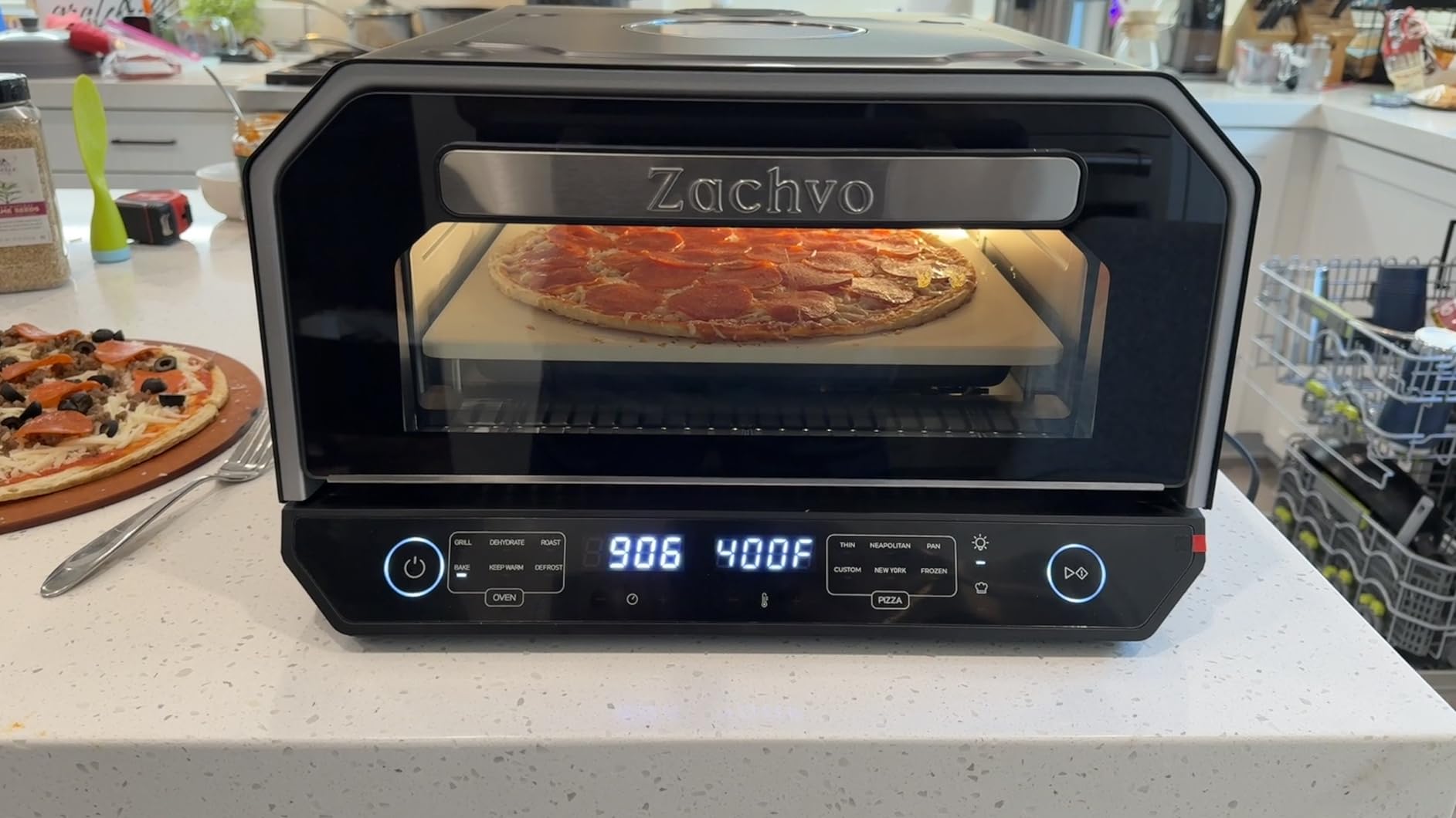 13-in-1 Countertop Pizza Oven, 90-Second 12 Inch Pizza, up to 850°F, 6 Presets & 6 Bake Modes, PID Control, Expert Mode Makes 5 in 30 Min for Home Pizzeria, Top Window & On-Demand Light, Black customer photo 1