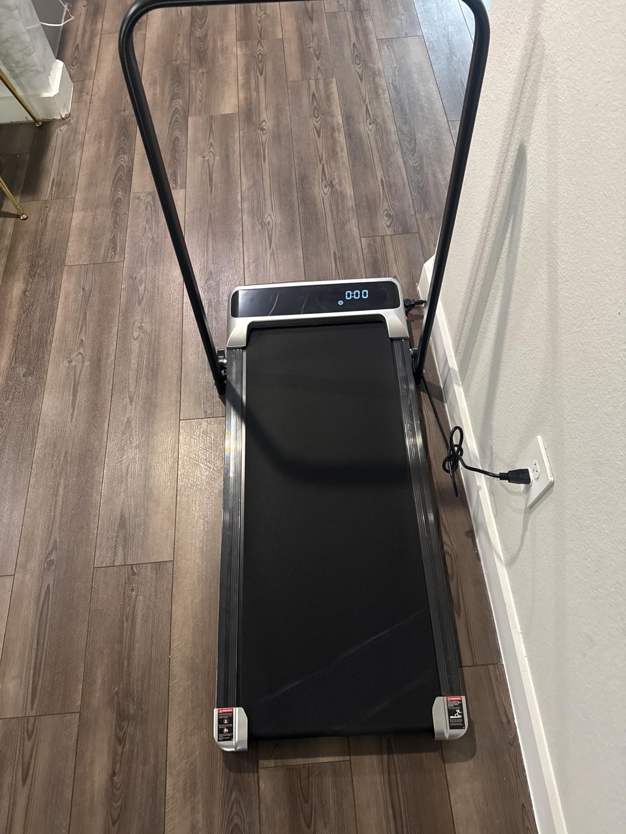 Treadmill with 0-16% Auto Incline, 3.0HP Walking Pad Treadmills for Home, 0.6-7.5MPH Low Noise Foldable Treadmill with Handle Bar and LED Display, Walking Running Machine, 350LBS Capacity customer photo 1