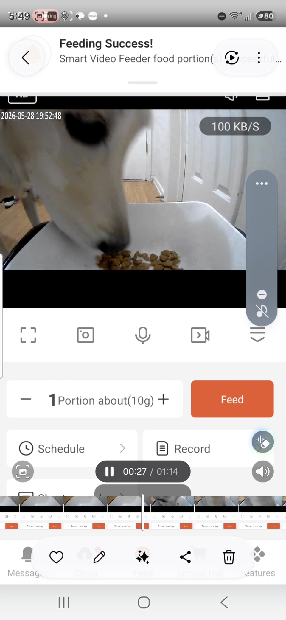 15L/63 Cups Automatic Dog Feeder for Large Breeds: Feeds for 18-25 Days - Anti-Clog Design for 2-23mm Kibble - 5G WiFi Auto Dog Food Dispenser with HD Camera and Timer for Busy Pet Parents customer photo 1