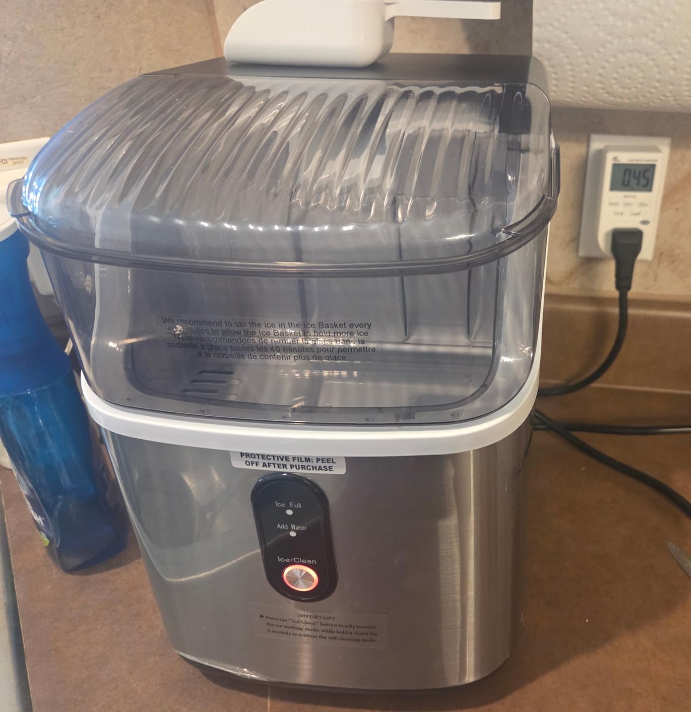 Antarctic Star Nugget Ice Makers Countertop, Pebble Ice Machine with Chewable Pellet Ice, 35Lbs/24H, Self-Cleaning customer photo 2