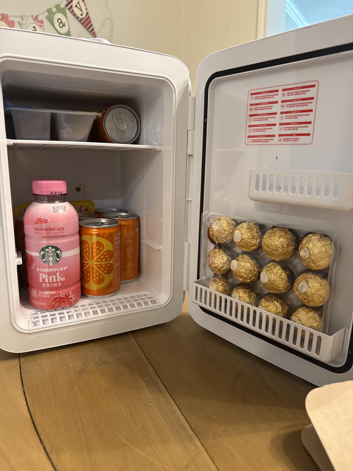 Electactic 10L Portable Mini Fridge, Compact Refrigerator, White | Quiet 2.6 gal Skincare Fridge with AC/DC Adapter for Makeup, Beverages and Food, Ideal for Bedroom, Office and Travel customer photo 2