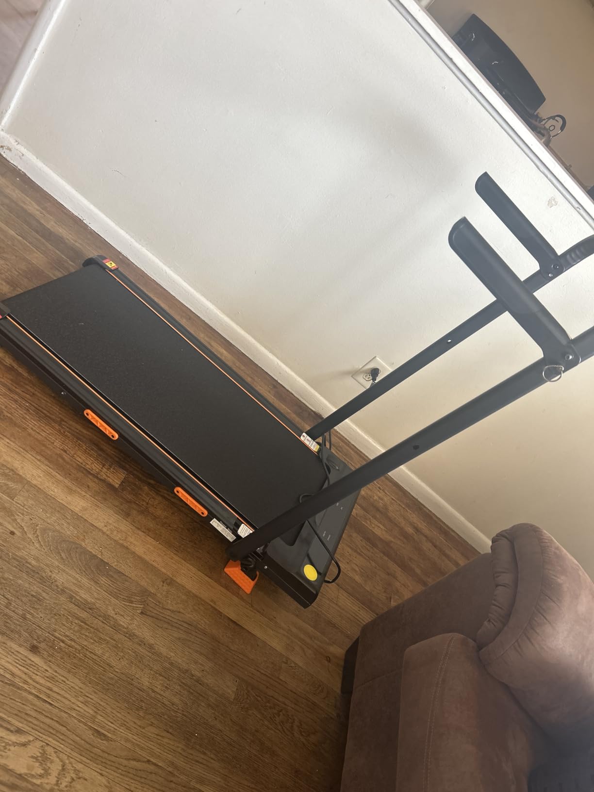 16% Incline Walking Pad Treadmill, 3-in-1 Under Desk Treadmill with Handles | Foldable, Compact, Portable Treadmills for Home Small, 2.5HP Quiet Brushless, 330 LBS Capacity, Home Office, LED Display customer photo 2