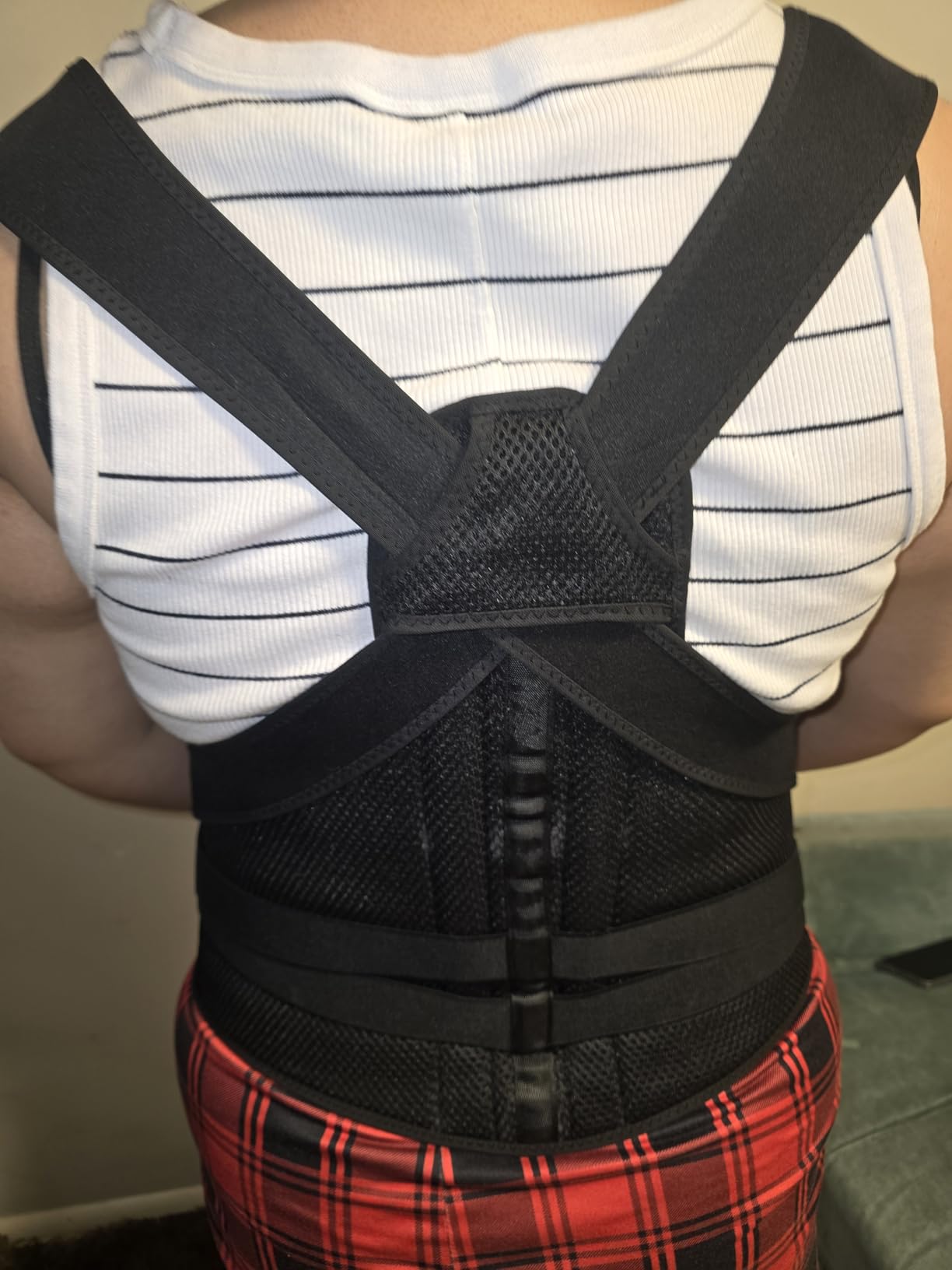 Posture Corrector for Men & Women, Medical-Grade Back Brace - Full Back Support Brace for Upper and Lower Back, Adjustable Shoulder Straightener for Work, Long Sitting and Exercise customer photo 1