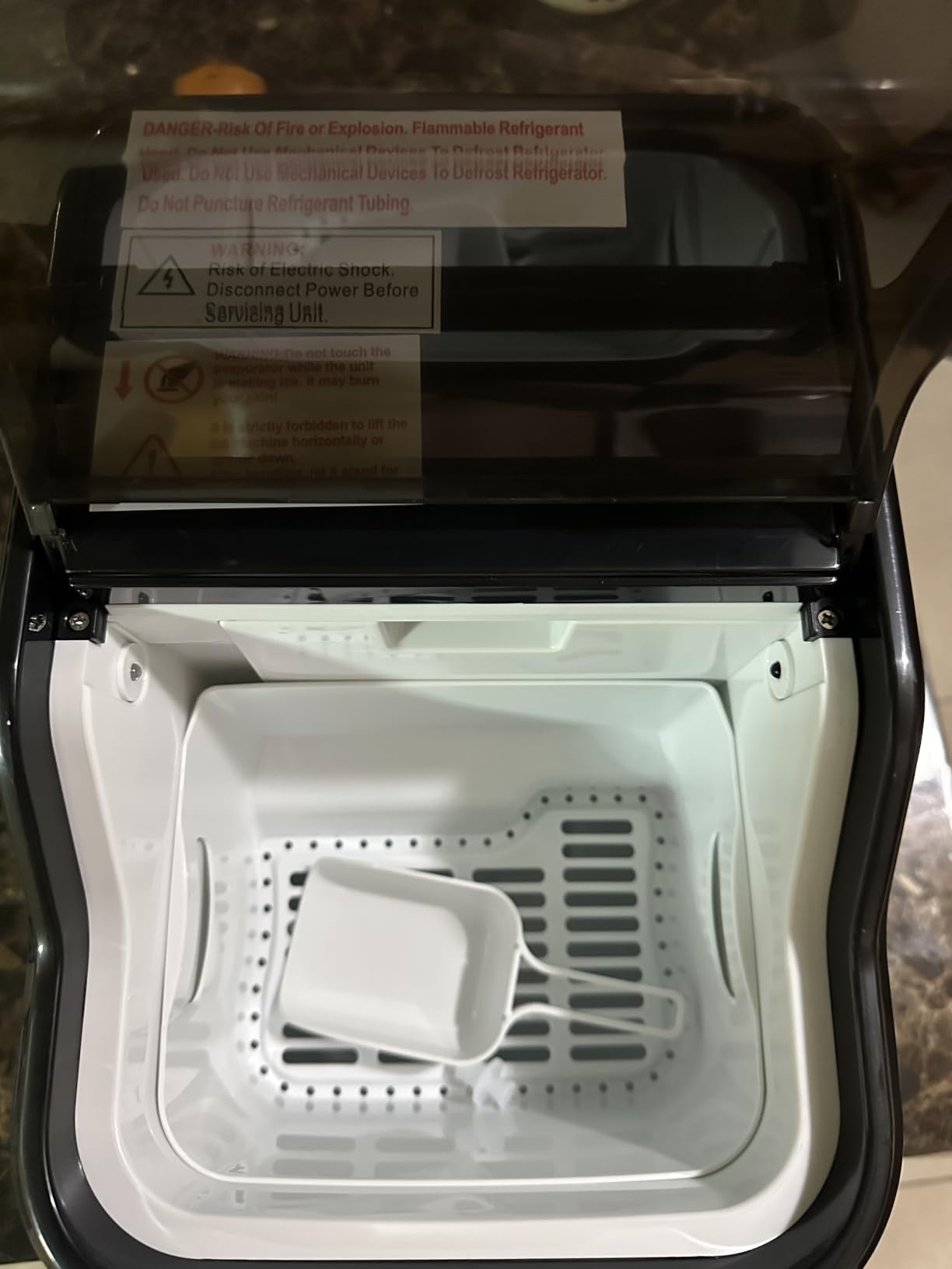 Landeagle Nugget Ice Makers Countertop, Portable Pebble Ice Machine with Crushed Ice, 45lbs/Day, Self-Cleaning customer photo 2