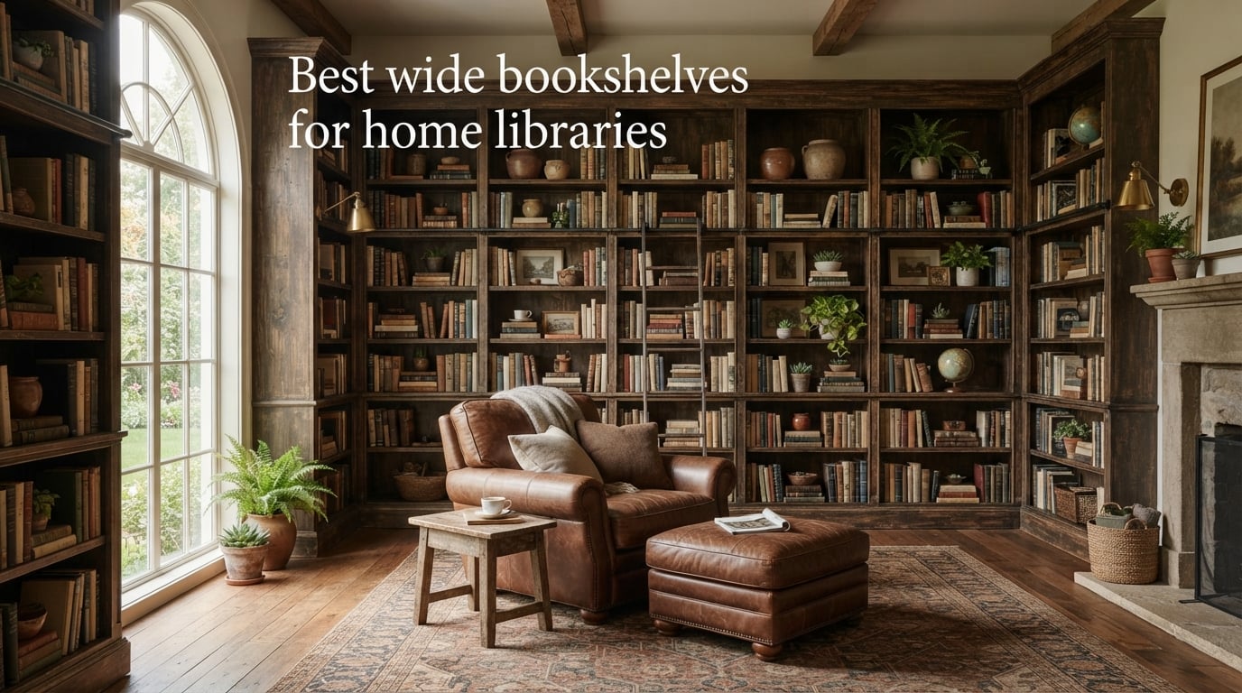 Best wide bookshelves for home libraries