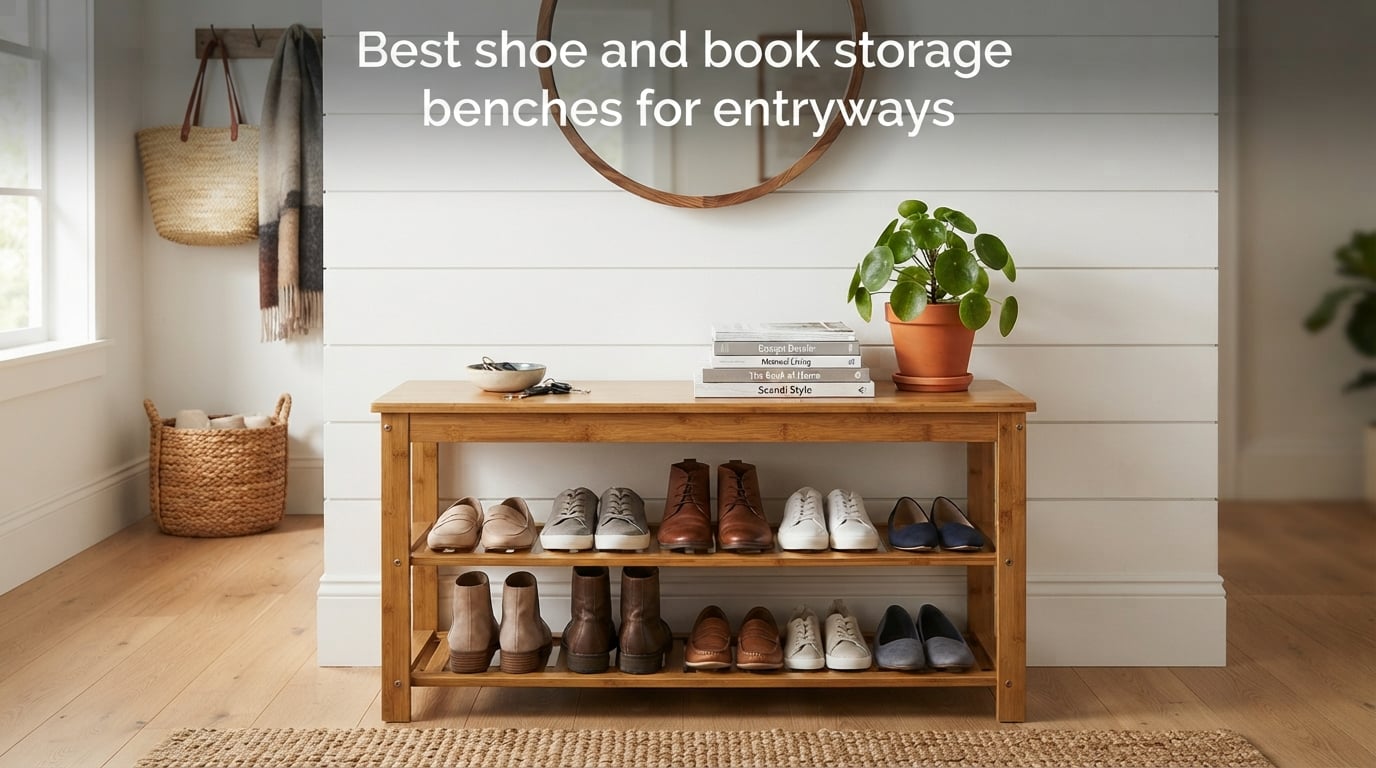 Best shoe and book storage benches for entryways