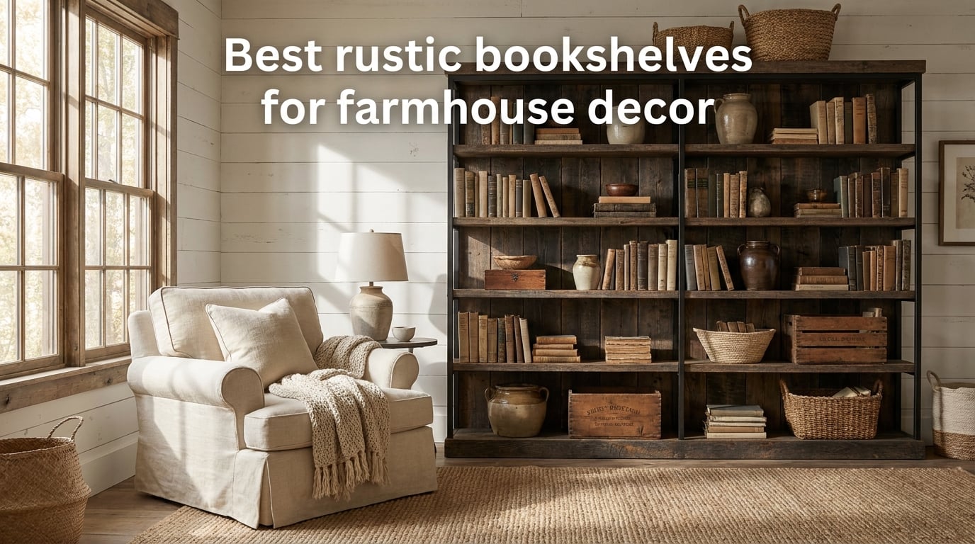 Best rustic bookshelves for farmhouse decor