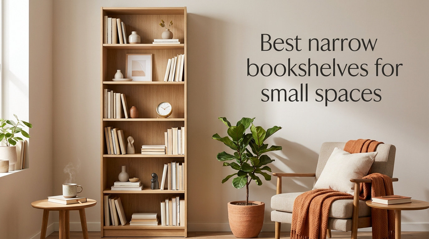 Best narrow bookshelves for small spaces