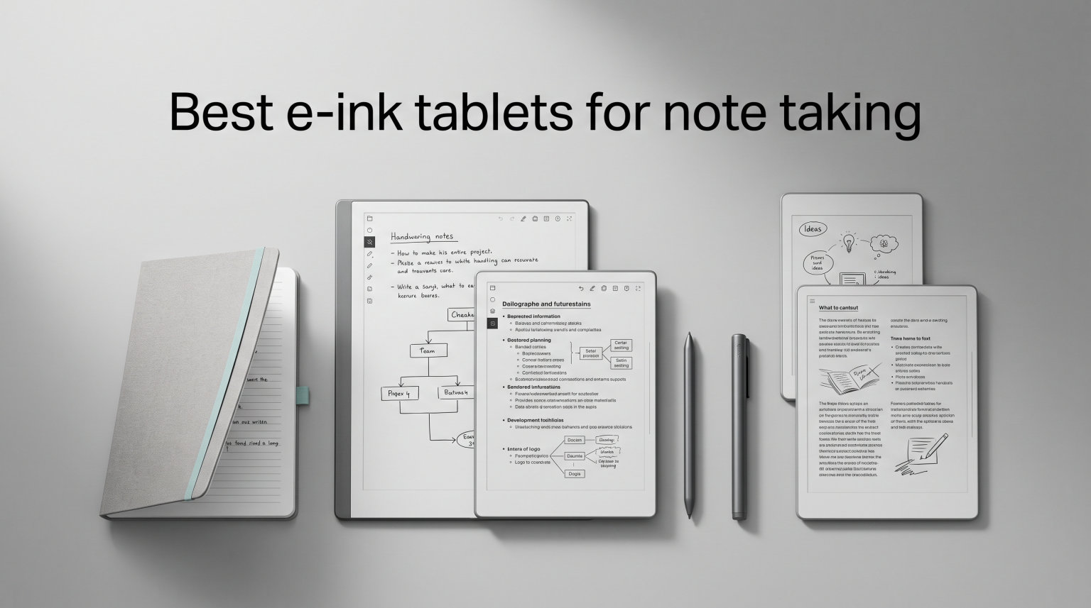 Best e-ink tablets for note taking