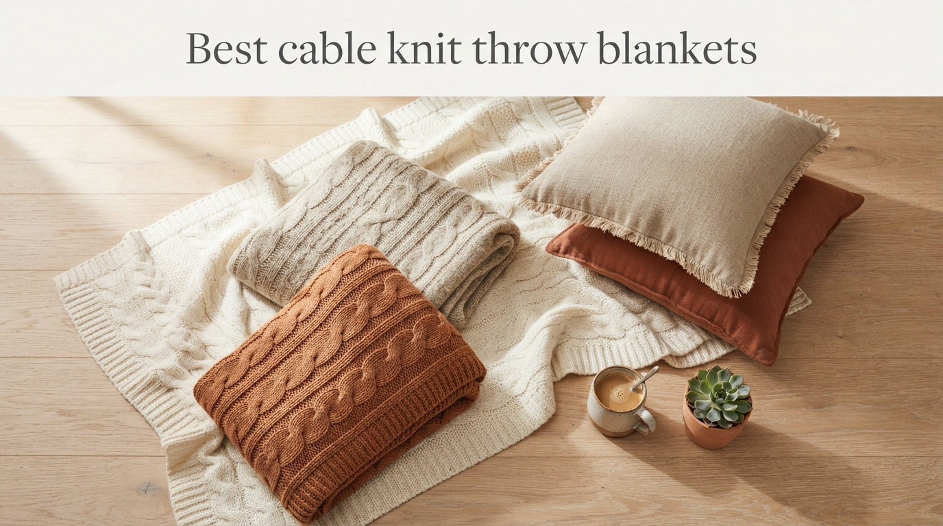 Best cable knit throw blankets