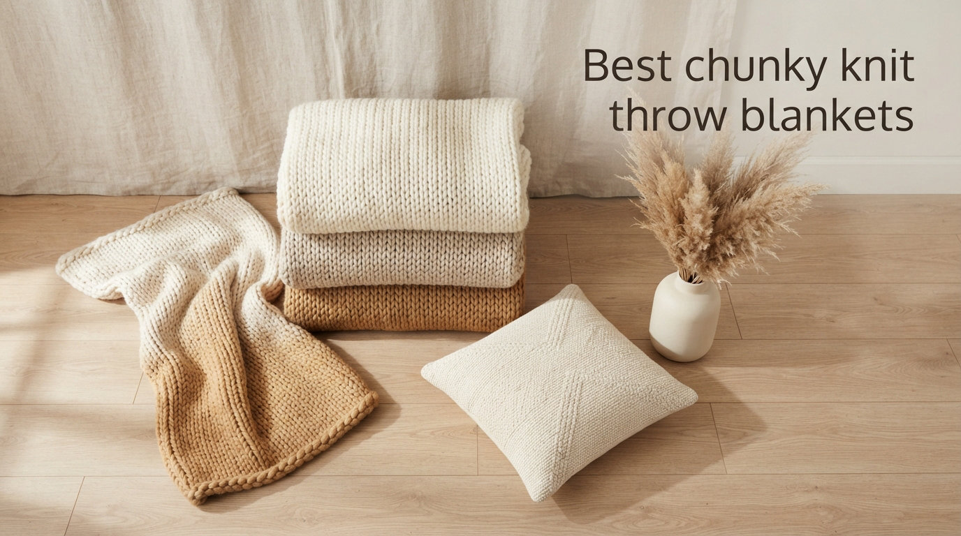 Best chunky knit throw blankets