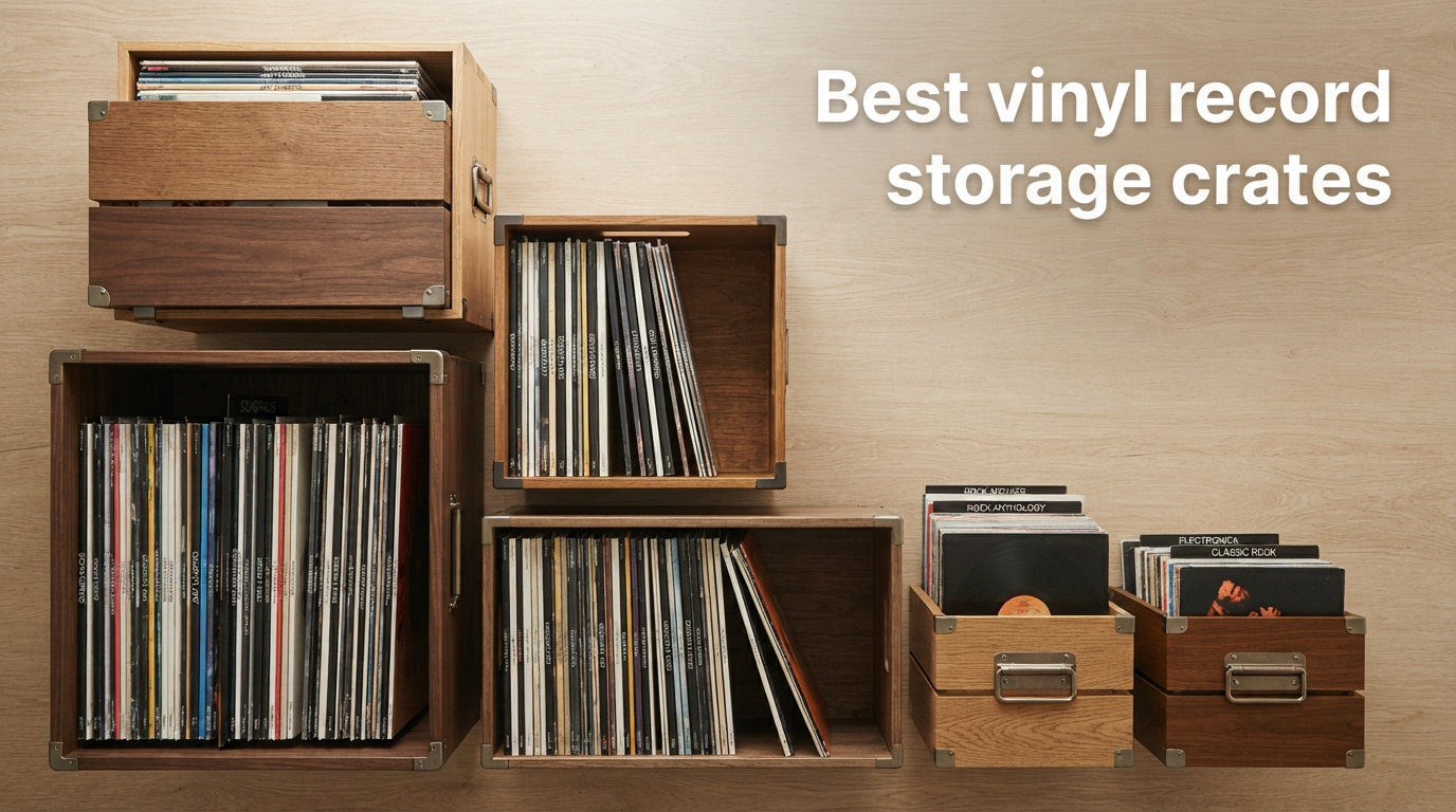 Best vinyl record storage crates