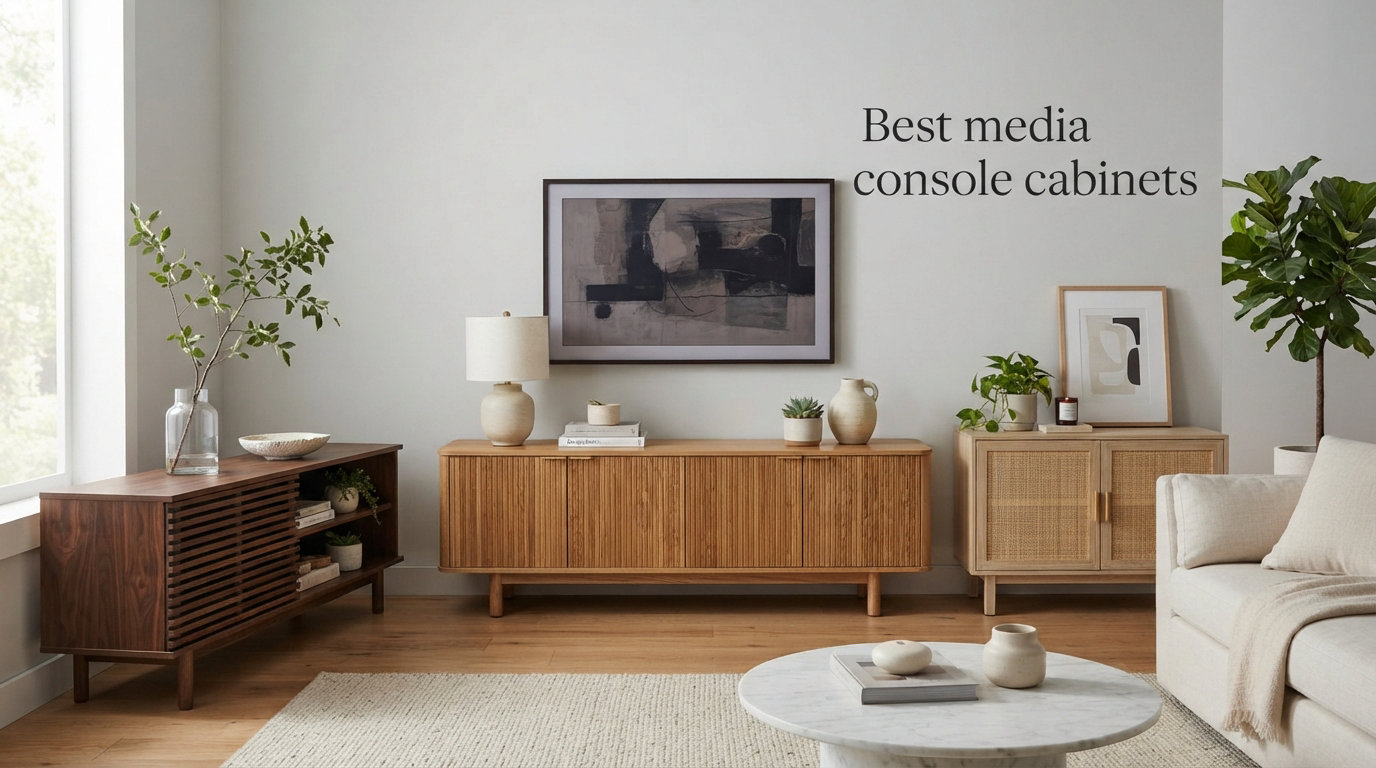 Best media console cabinets