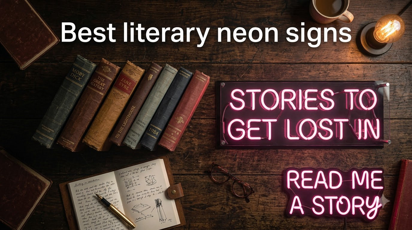 Best literary neon signs