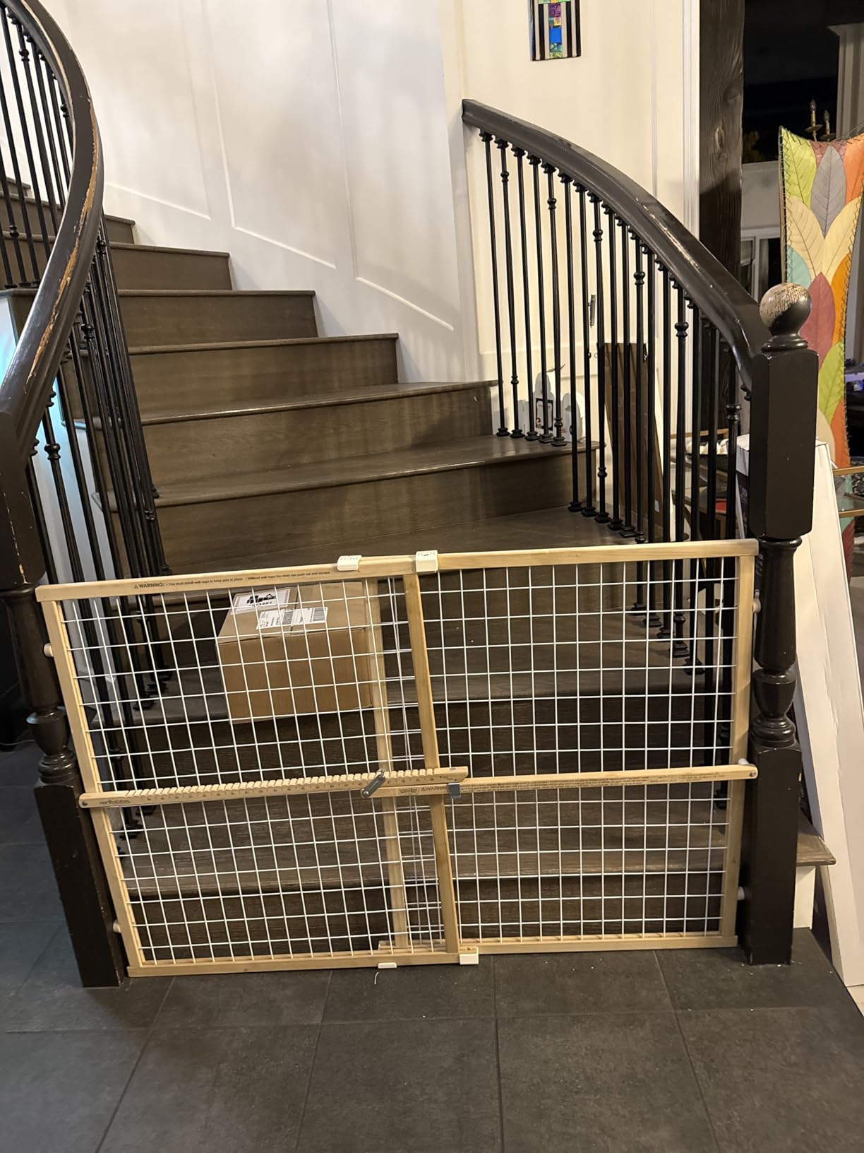 Toddleroo by North States - Extra-Wide Wire Mesh Wooden Baby Gate: Pressure Mounted Baby Gate for Doorways - Adjustable 29.5 to 50 Inches Wide - 31 Inches Tall customer photo 1