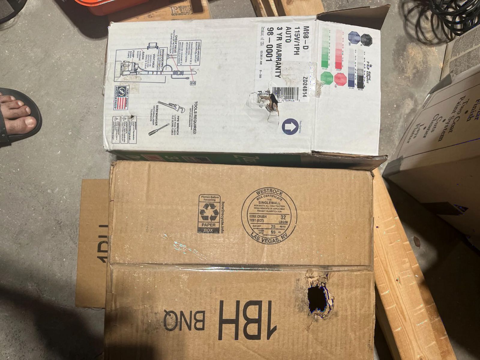 Zoeller M98 Flow-Mate Sump Pump - 1/2 HP - Cast Iron - LED Power Plug - High Flow - Vortex Impeller - Stainless Steel Hardware - Factory Tested and Float Operated - Submersible Sump Pump - 115V customer photo 1