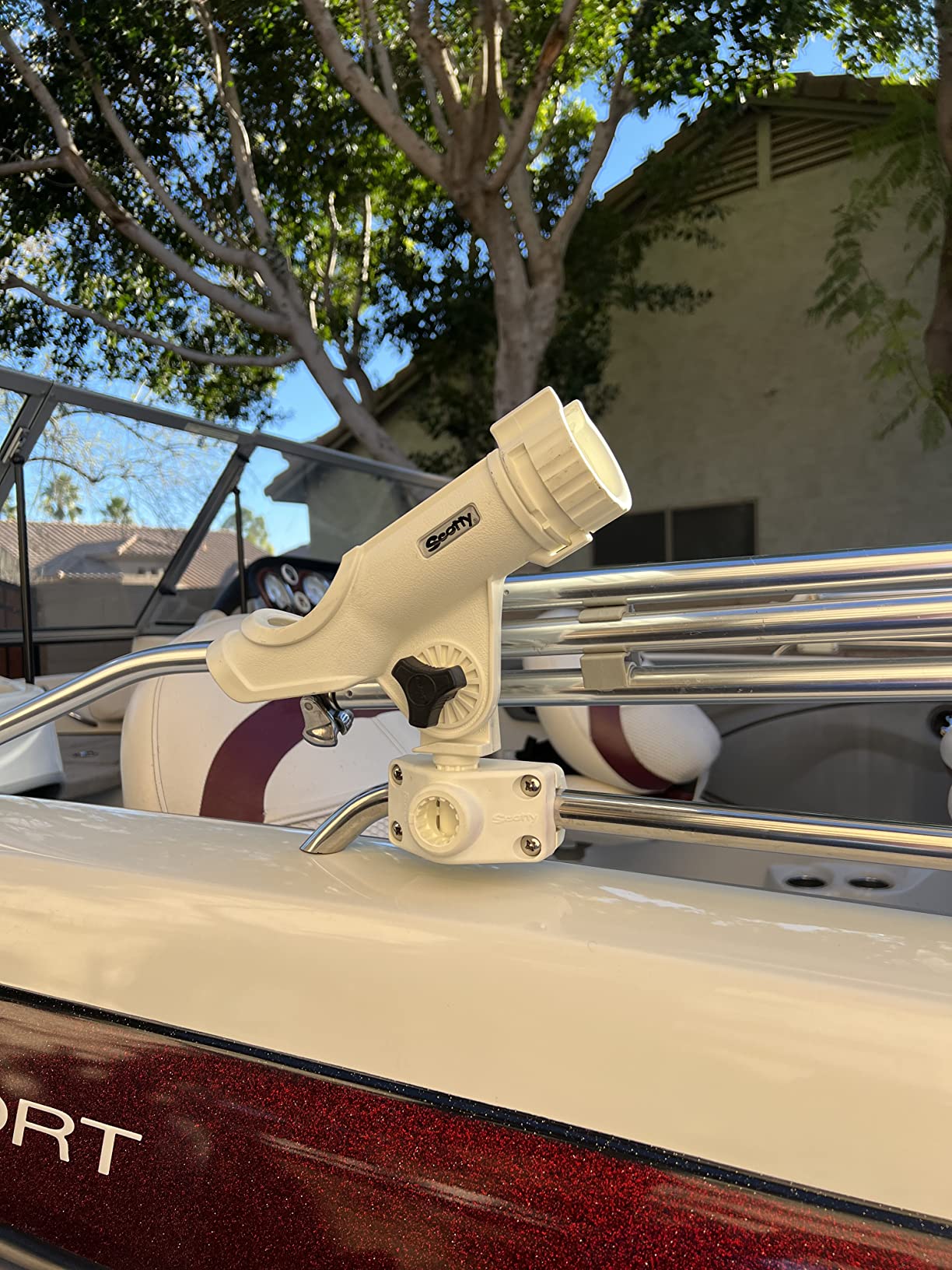 Scotty #230 Powerlock Rod Holder with #241 Side/Deck Mount, Adjustable Boat Fishing Rod Holder, Universal Cradle Design, Side or Deck Mount Installation, Marine-Grade Construction customer photo 2