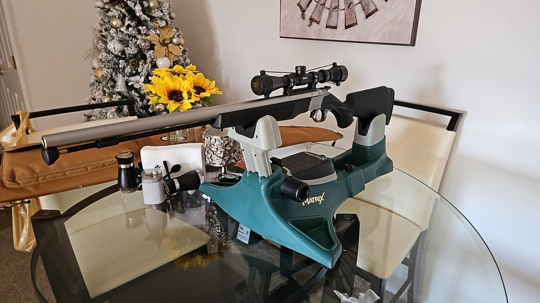 Caldwell Matrix Adjustable Ambidextrous and Adjustable Rifle, Pistol Shooting Rest for Range, Precision Shooting, Sight In and Stabilizing Shots, Green customer photo 1