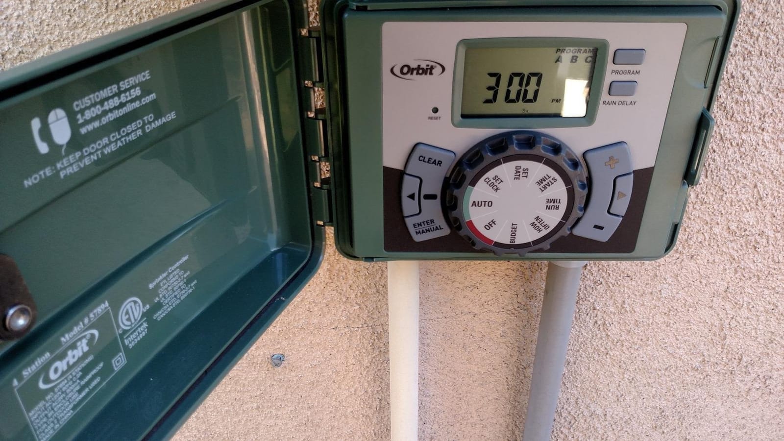 Orbit 4-Station Outdoor Swing Panel Sprinkler System Timer - for Residential Lawn Watering - Multi-Station Irrigation Controller - Custom Watering Intervals - Indoor/Outdoor Installation - 57894 customer photo 1