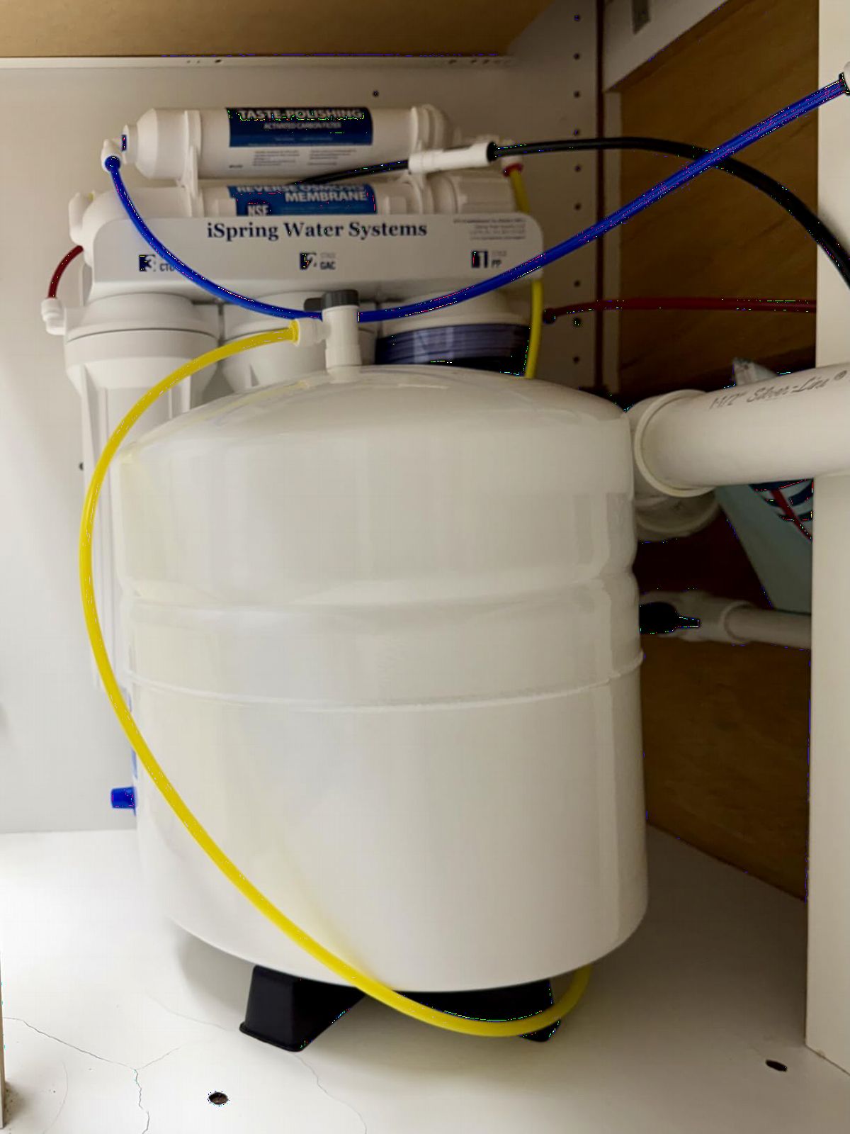 iSpring RCC7-BN NSF Certified, High Capacity Under Sink 5-Stage Reverse Osmosis Water Filter, RO Drinking System, 75 GPD Brushed Nickel Faucet, Patented Top-Mounted Faucet Design for Easy Installation customer photo 2