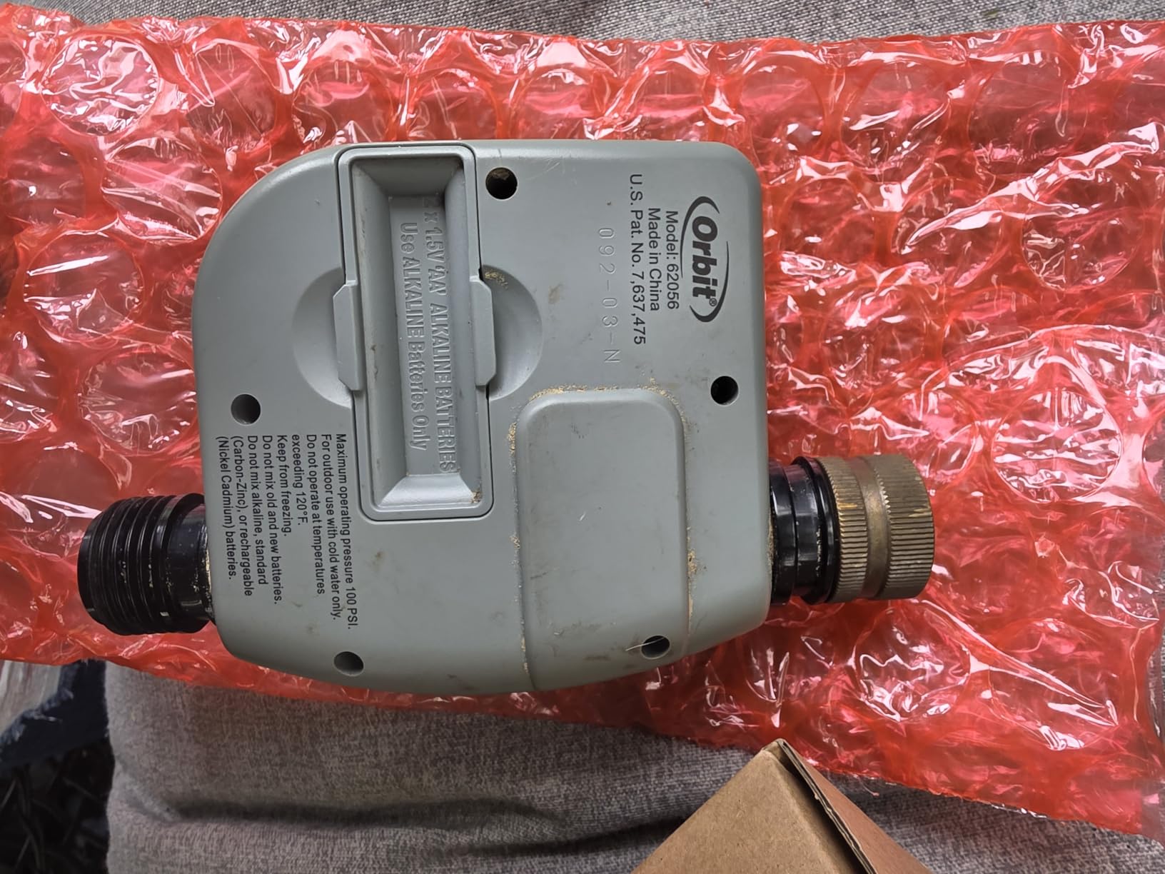 Orbit One Outlet Single-Dial Hose Faucet Timer - Easy Programmable - For Garden Watering System - LCD Hose Timer with Adjustable Watering Schedule - 62056 customer photo 1