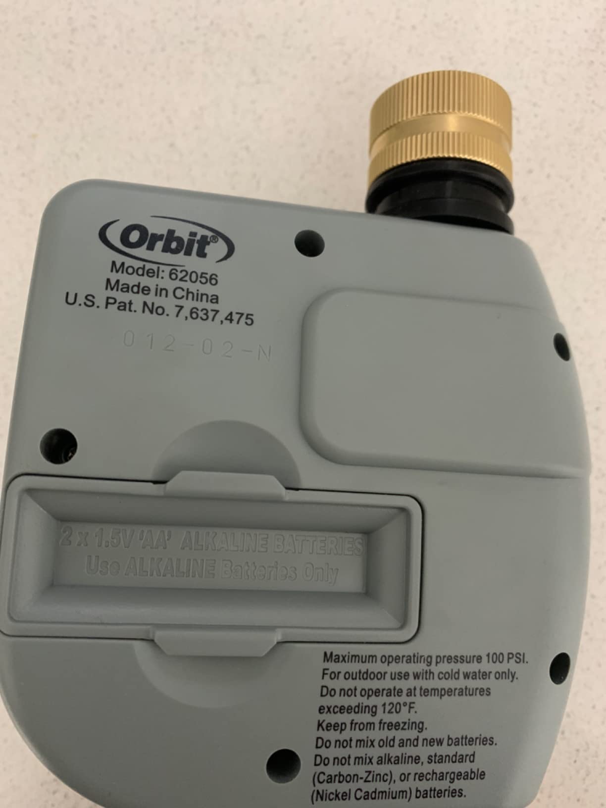 Orbit One Outlet Single-Dial Hose Faucet Timer - Easy Programmable - For Garden Watering System - LCD Hose Timer with Adjustable Watering Schedule - 62056 customer photo 2