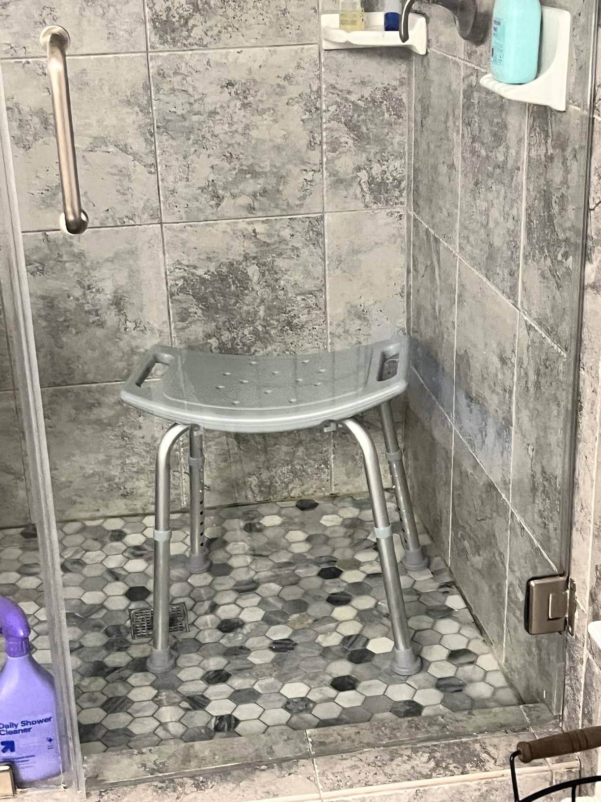 Drive Medical Adjustable Shower and Bath Chair with Suction Feet, Non-Slip customer photo 2