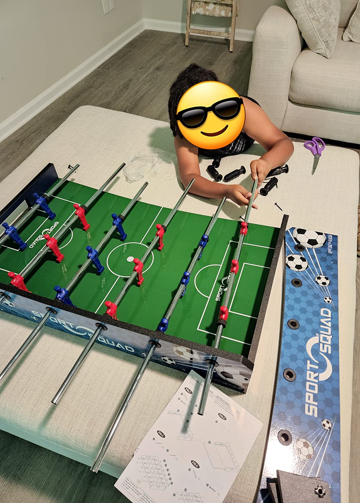 Sport Squad Foosball Table - Soccer Table - Wood Foosball Table for Kids & Adults - Bar Game Table, Game Room for Home - Easy Assembly, Built Tough for High Volume Play customer photo 2