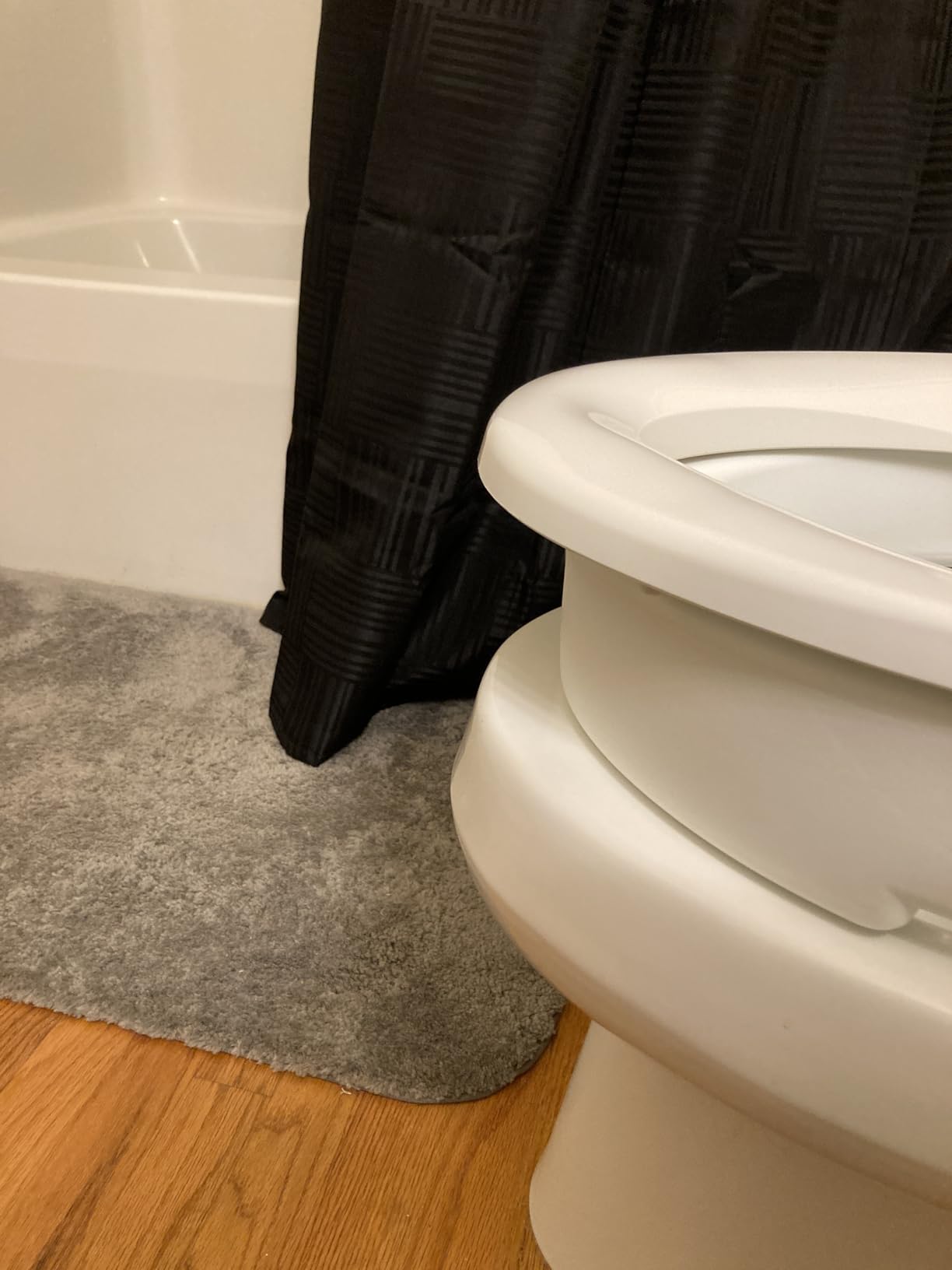 Carex Health Brands Hinged Elongated Toilet Seat Riser, Adds 3.5 Inches of Height to Toilet, 300 Pound Weight Capacity, Raised Toilet Seat, White (FGB32100 0000) customer photo 1