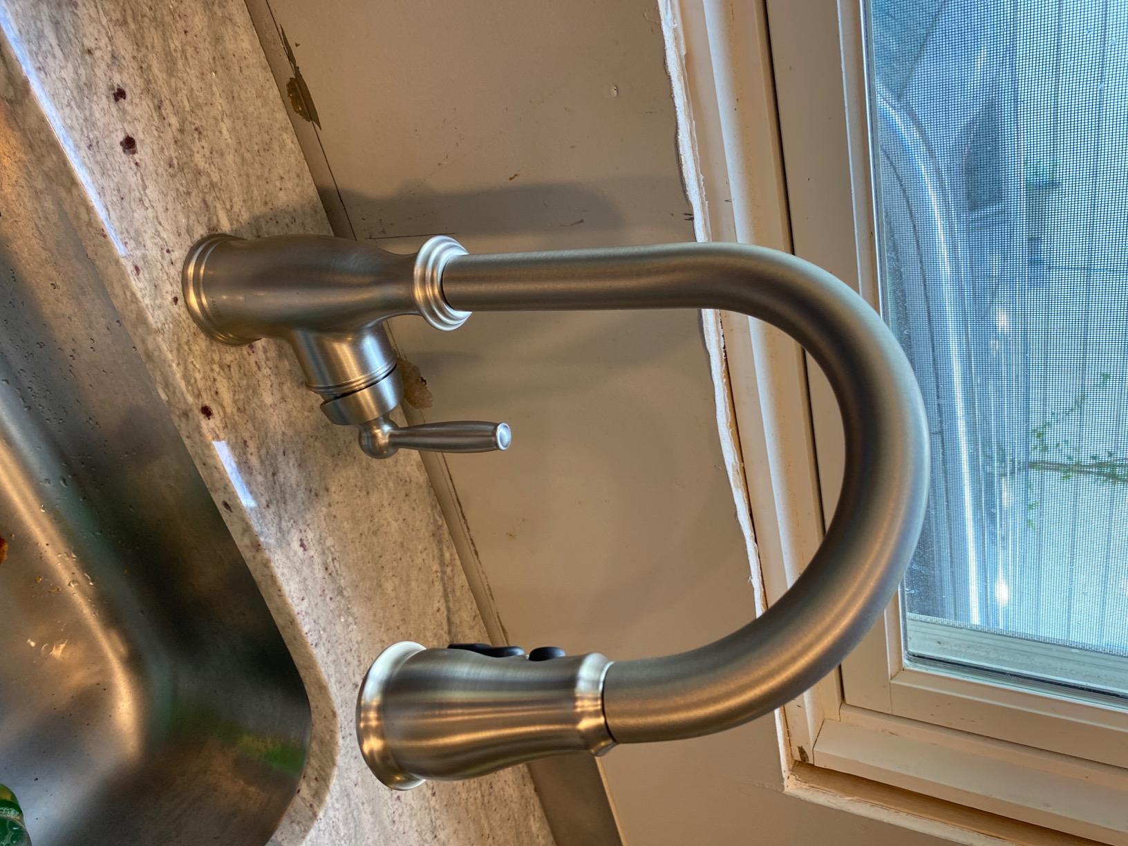 Moen Brantford Spot Resist Stainless Traditional One-Handle Kitchen Faucet with Pulldown Sprayer Featuring Power Boost and Reflex Docking System, 7185SRS customer photo 2