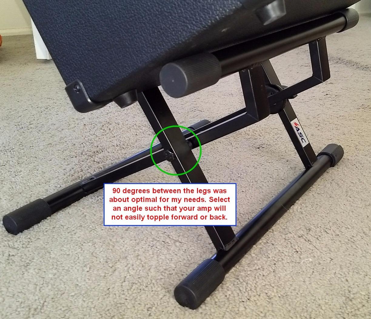 American Sound Connection Professional Guitar Amp Stand or Speaker Cabinet Adjustable Locking Height up to 99 Lbs customer photo 2