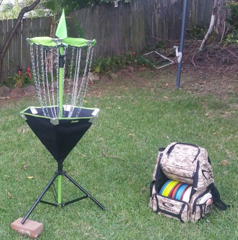 Franklin Sports Disc Golf Baskets - Portable Disc Golf Target with Chains Included - Disc Golf Basket Stand Equipment for Hole + Course Creation customer photo 1
