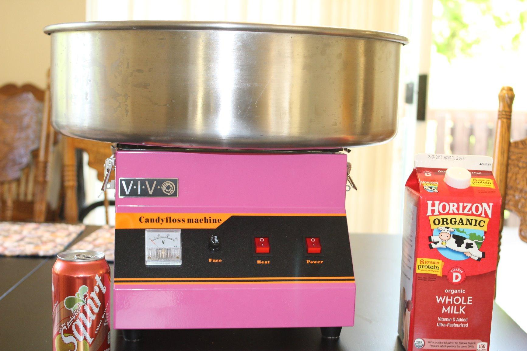 VIVO Pink 1030W Electric Cotton Candy Machine, Commercial Candy Floss Maker, 20 inch Stainless Steel Bowl with Sugar Scoop, Easy Home Use, CANDY-V001 customer photo 1