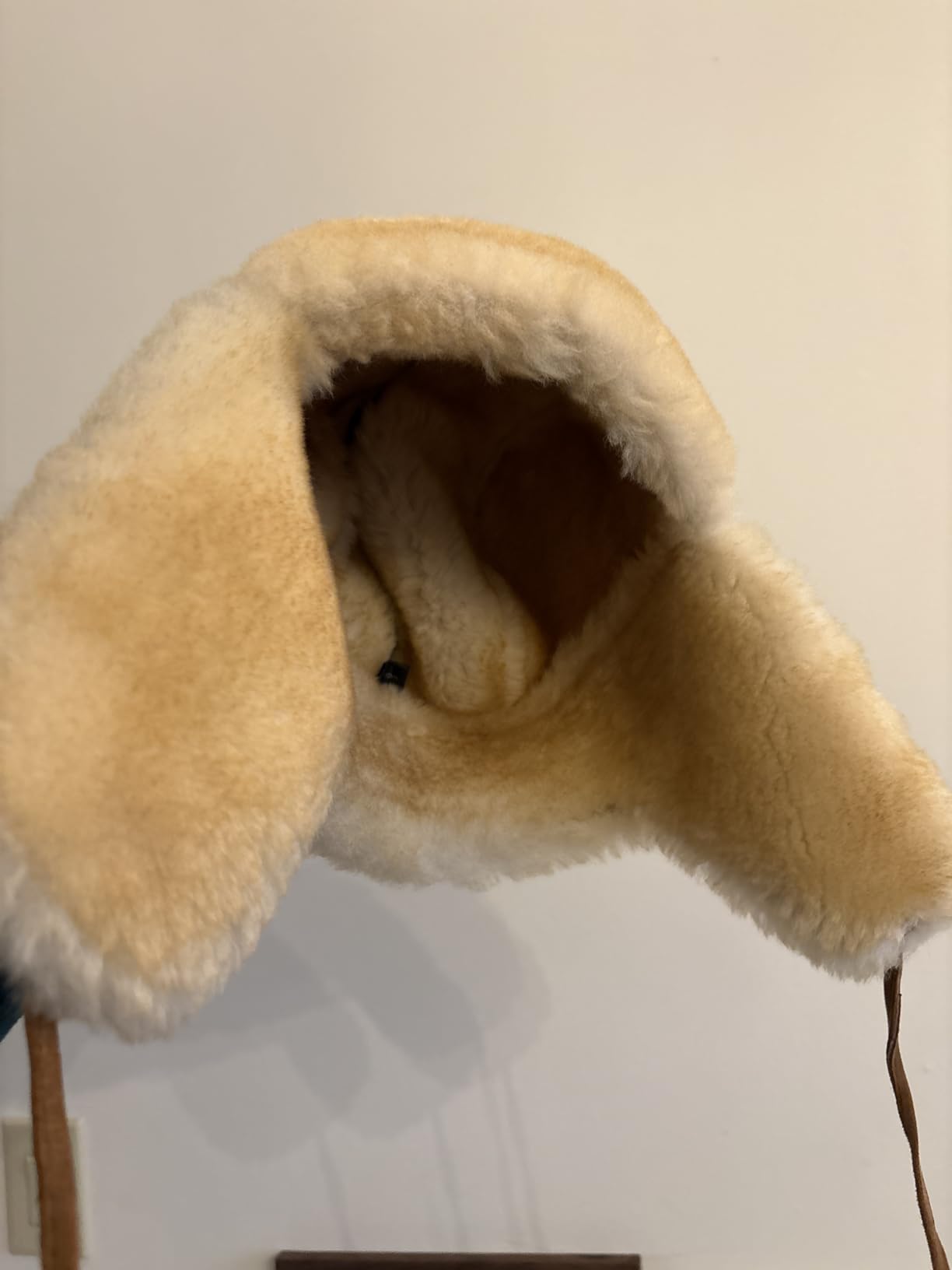 Leather Aviator Shearling Ushanka Trapper Hat Russian Sheepskin Cap Real Fur Winter Hat with Ear Flaps for Men Women customer photo 2