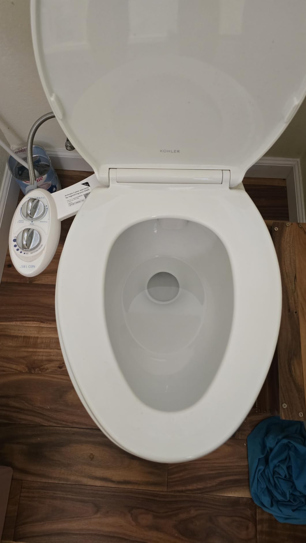 LUXE Bidet NEO 185 - Bidet Attachment for Toilet Seat, White | Non-Electric, Dual Nozzle, Self-Cleaning, Adjustable Water Pressure, Rear & Feminine Wash customer photo 2