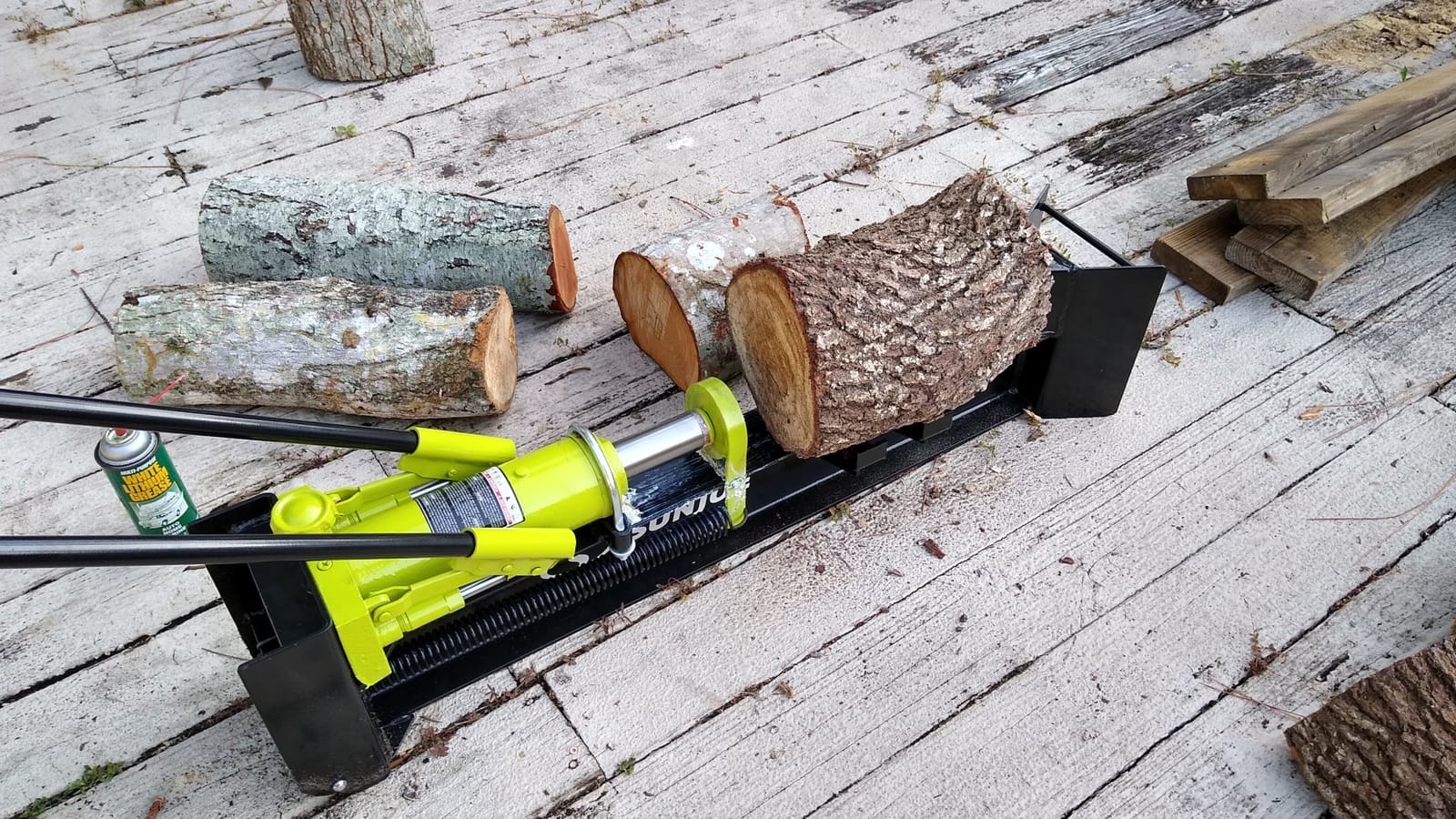 Sun Joe Cordless Manual Hydraulic Steel Beam Log Splitter, Portable and Compact, 10 Ton Capacity - Wood Splitting Machine and Equipment for Fireplace, Firewood, & Fire Stove Logs, LJ10M customer photo 2