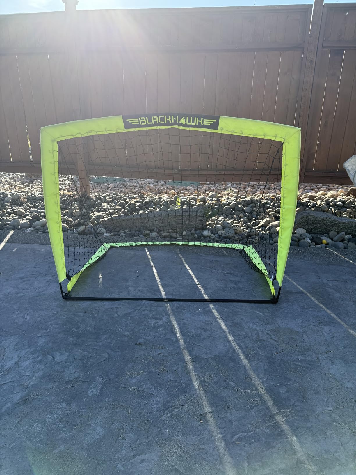 Franklin Sports Blackhawk Backyard Soccer Goal - Portable Pop Up Soccer Nets - Youth + Adult Folding Indoor + Outdoor Goals customer photo 1