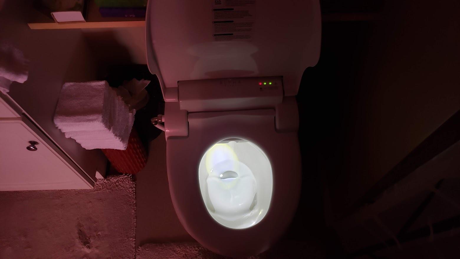 ALPHA BIDET JX2 Elongated Bidet Toilet Seat, White, Endless Warm Water, LED Light, Quiet Operation, Wireless Remote, Stainless Steel Nozzle, Sittable Lid, 3 Year Warranty customer photo 2