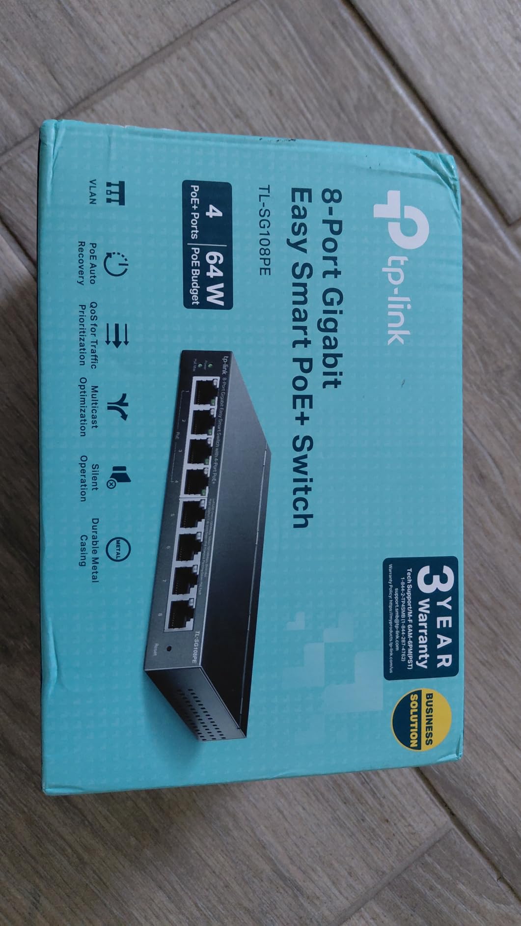 TP-Link TL-SG108PE V3 | 8 Port Gigabit PoE Switch | Easy Smart Managed | 4 PoE+ Ports @64W | Plug & Play | Sturdy Metal w/ Shielded Ports | Fanless | QoS, Vlan & IGMP customer photo 1